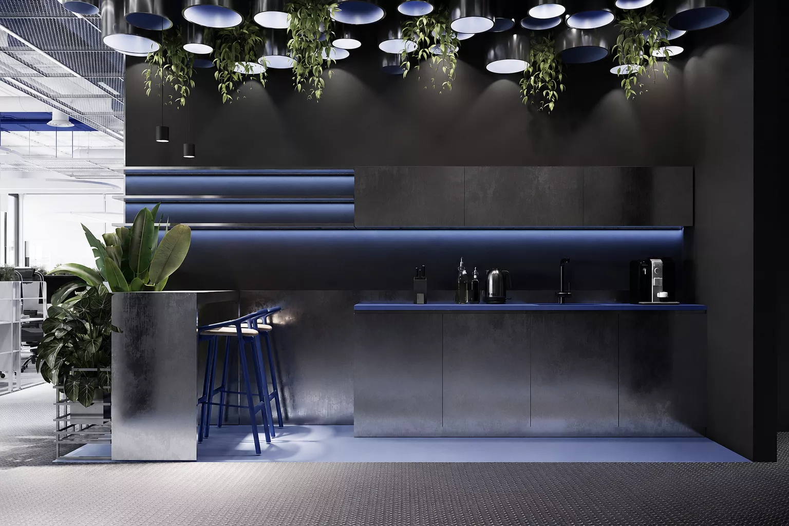 Competition office design project 466 m² for Sovcombank in Saratov — Dining room