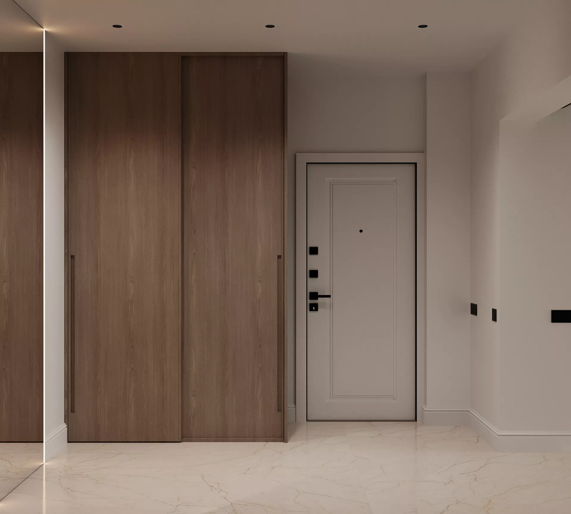 Apartment interior design 122 m² in Monaco — Hallway