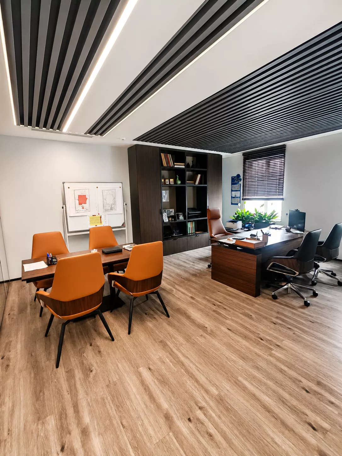 Office interior design 300 m² on Ostozhenke — Director's office