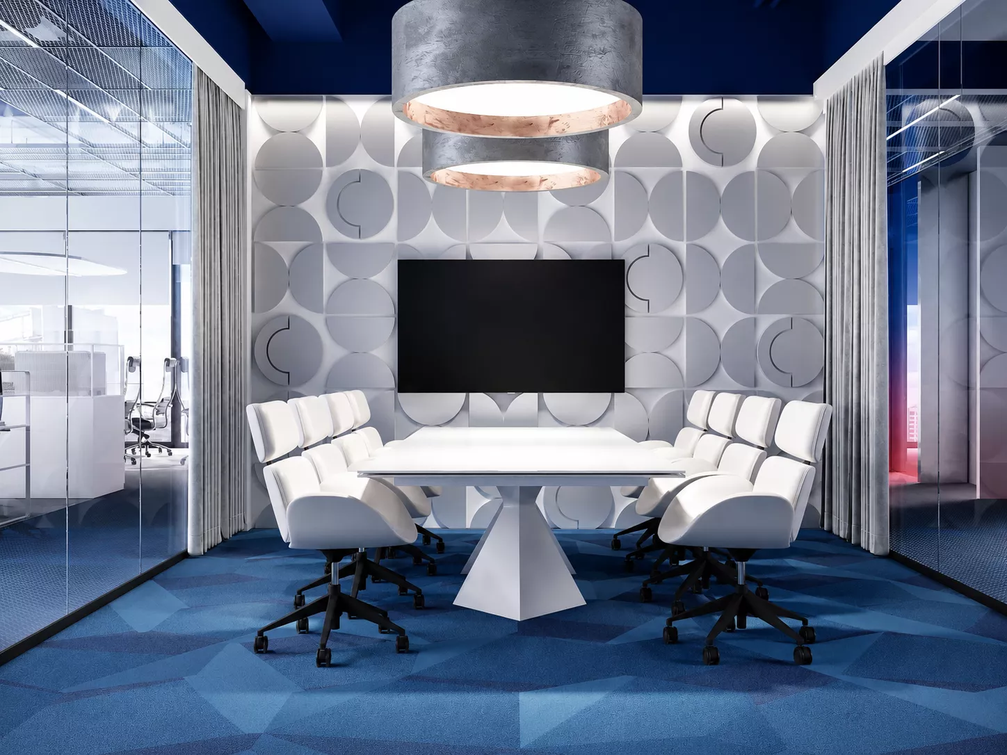 Competition office design project 466 m² for Sovcombank in Saratov — Meeting room