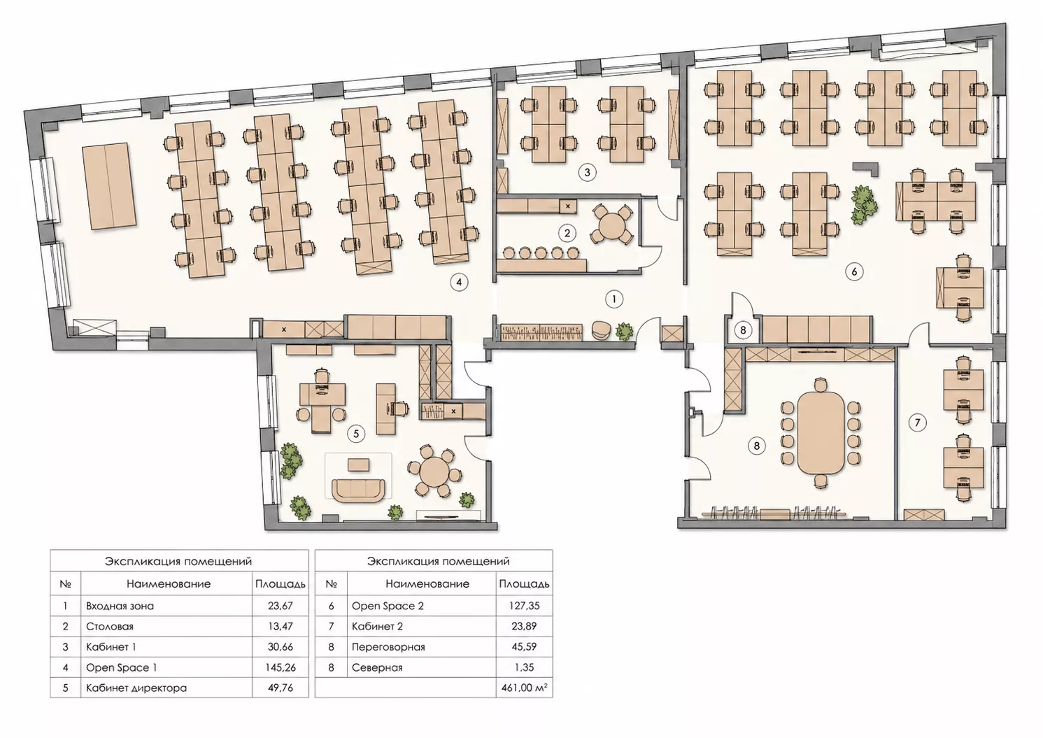Дизайн офиса 460 м² для компании Indefiny