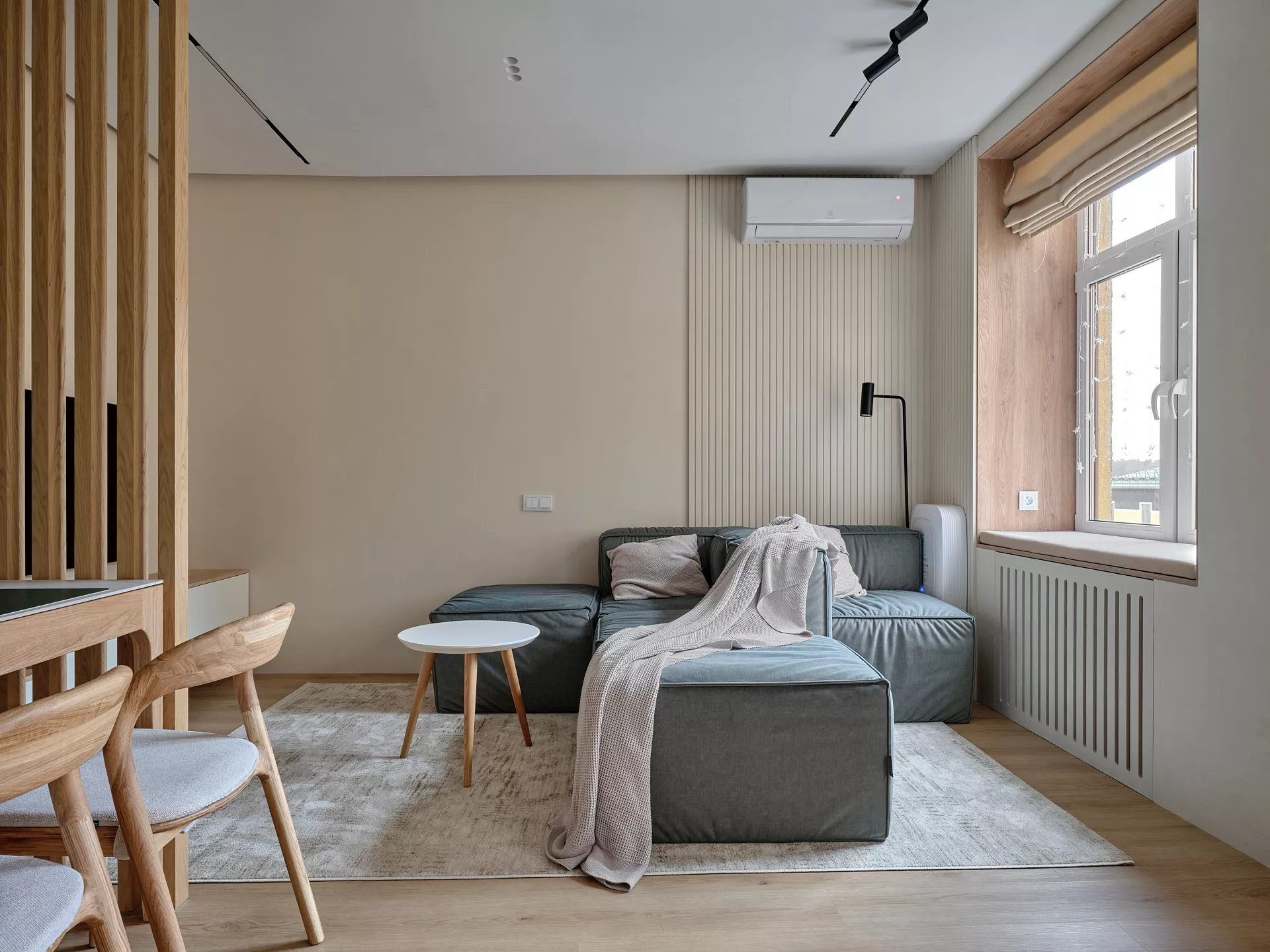 Apartment design project 73 m² — RC Opalikha — Kitchen-living