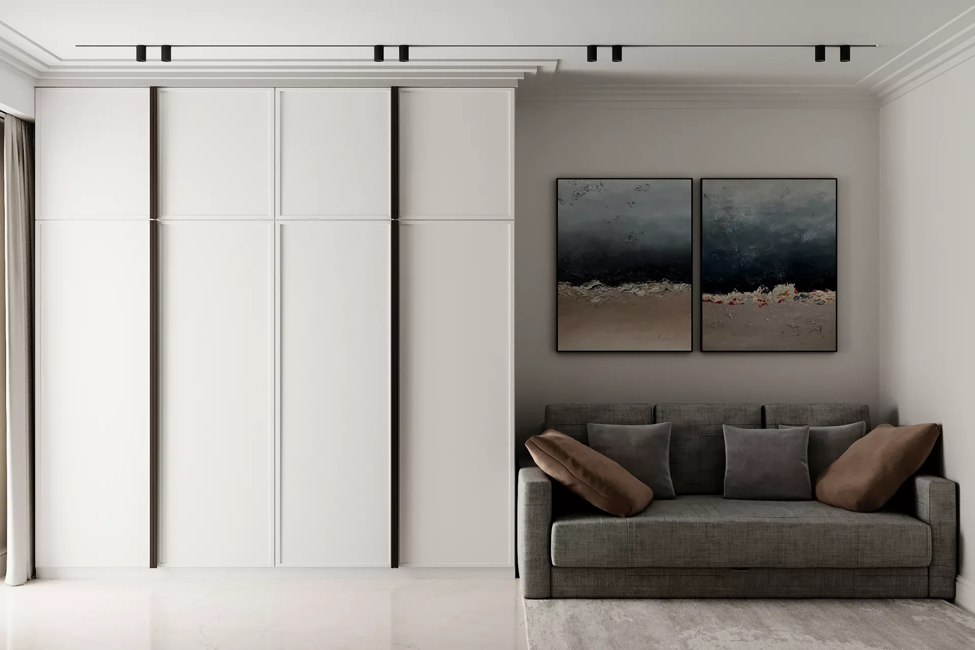 Apartment interior design 122 m² in Monaco — Study