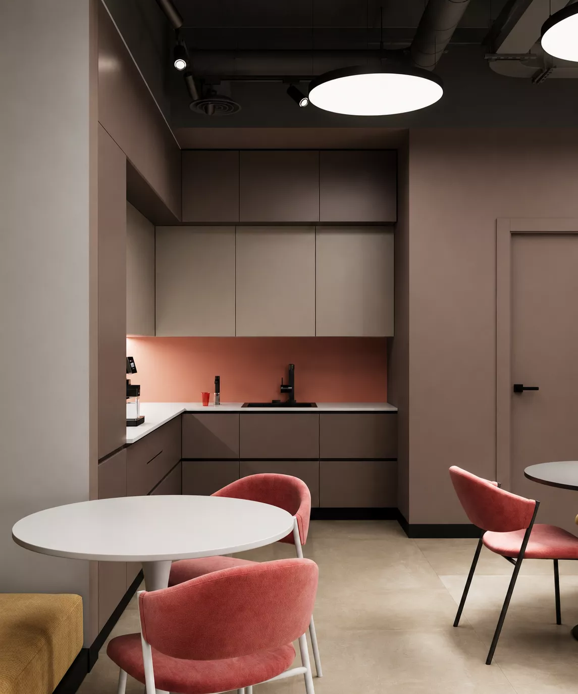 Office interior design 400 m² for Comptek — Dining room