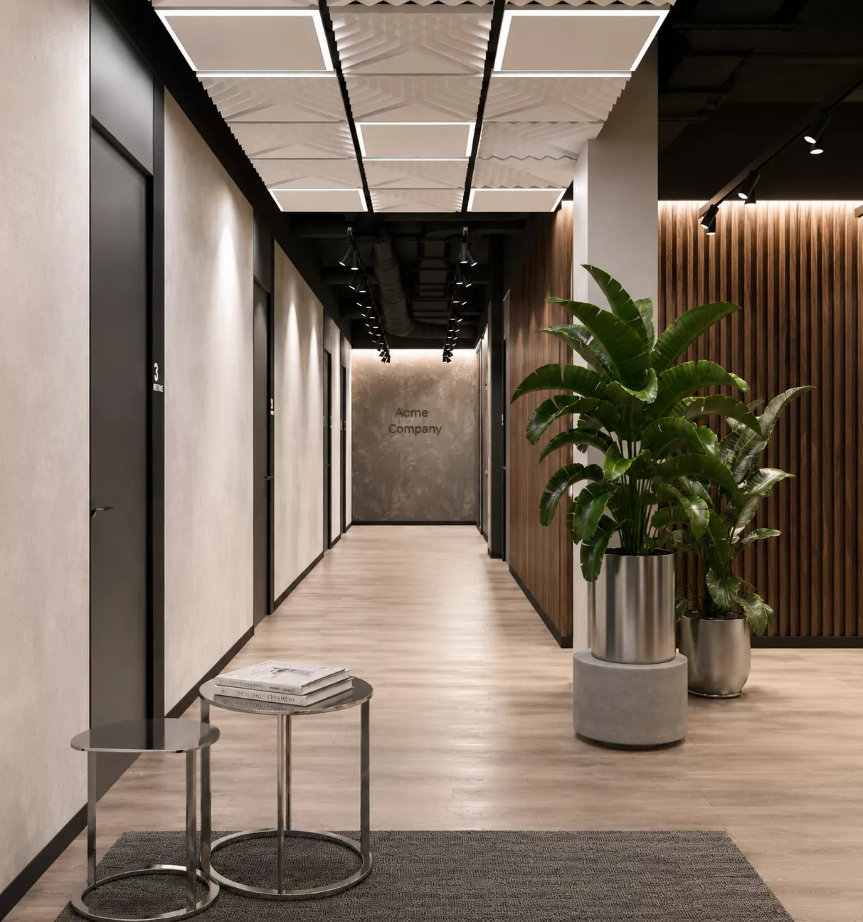 Office design project 415 m² in Murmansk — Reception