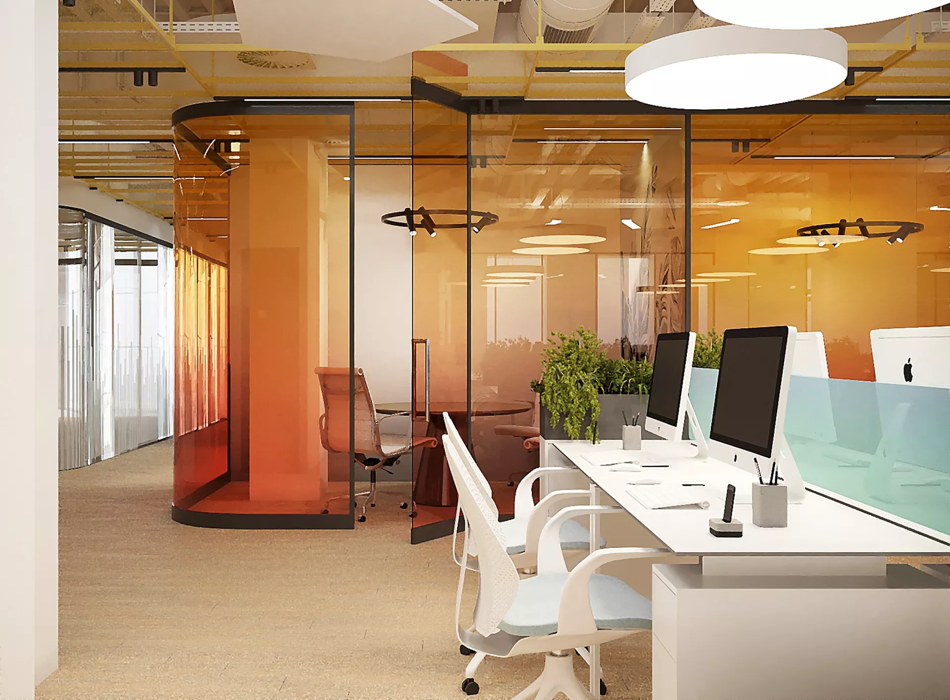 Interior design office 644m² — Open Space