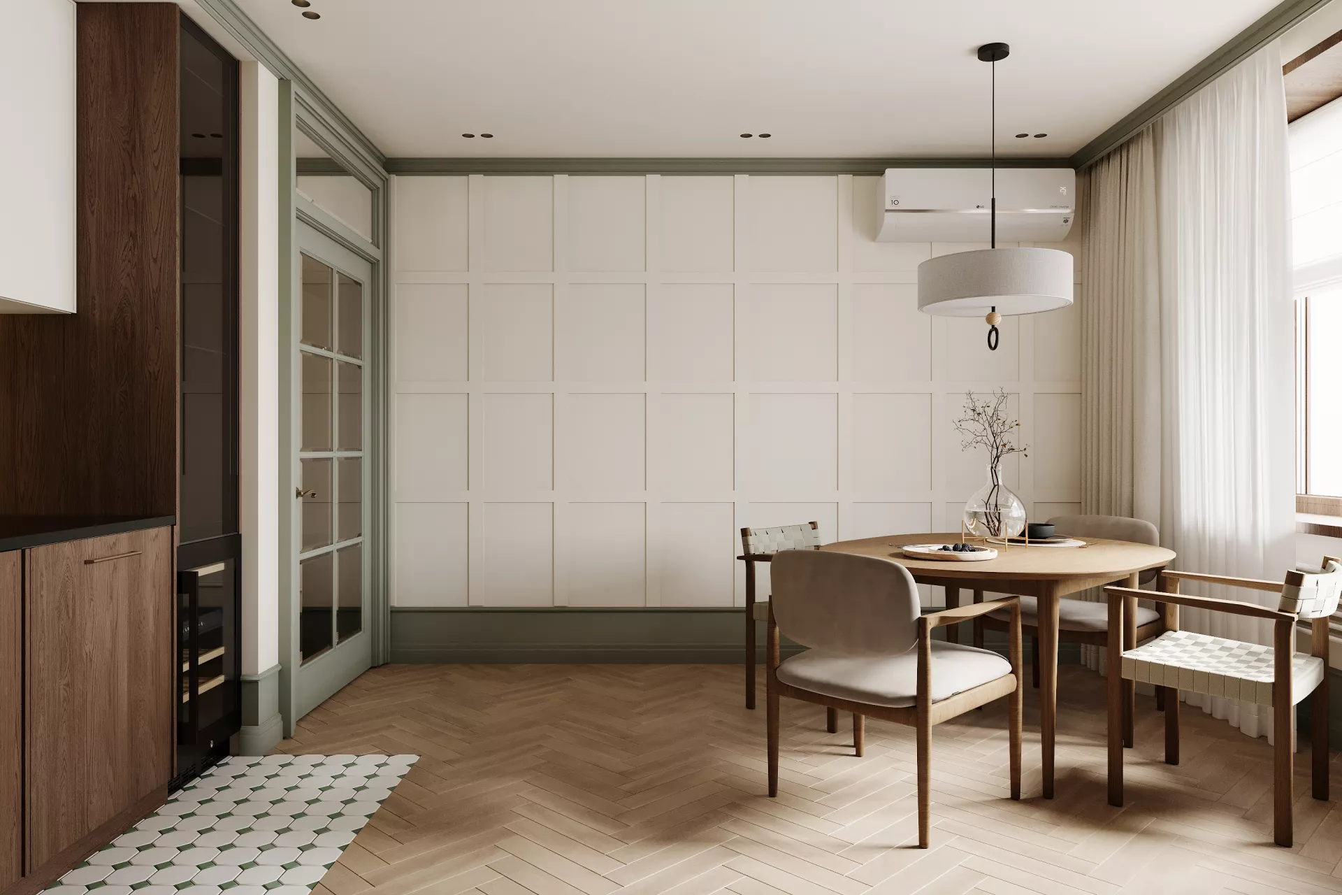 Apartment interior design 90 m² on maloy Filevskoy — Kitchen