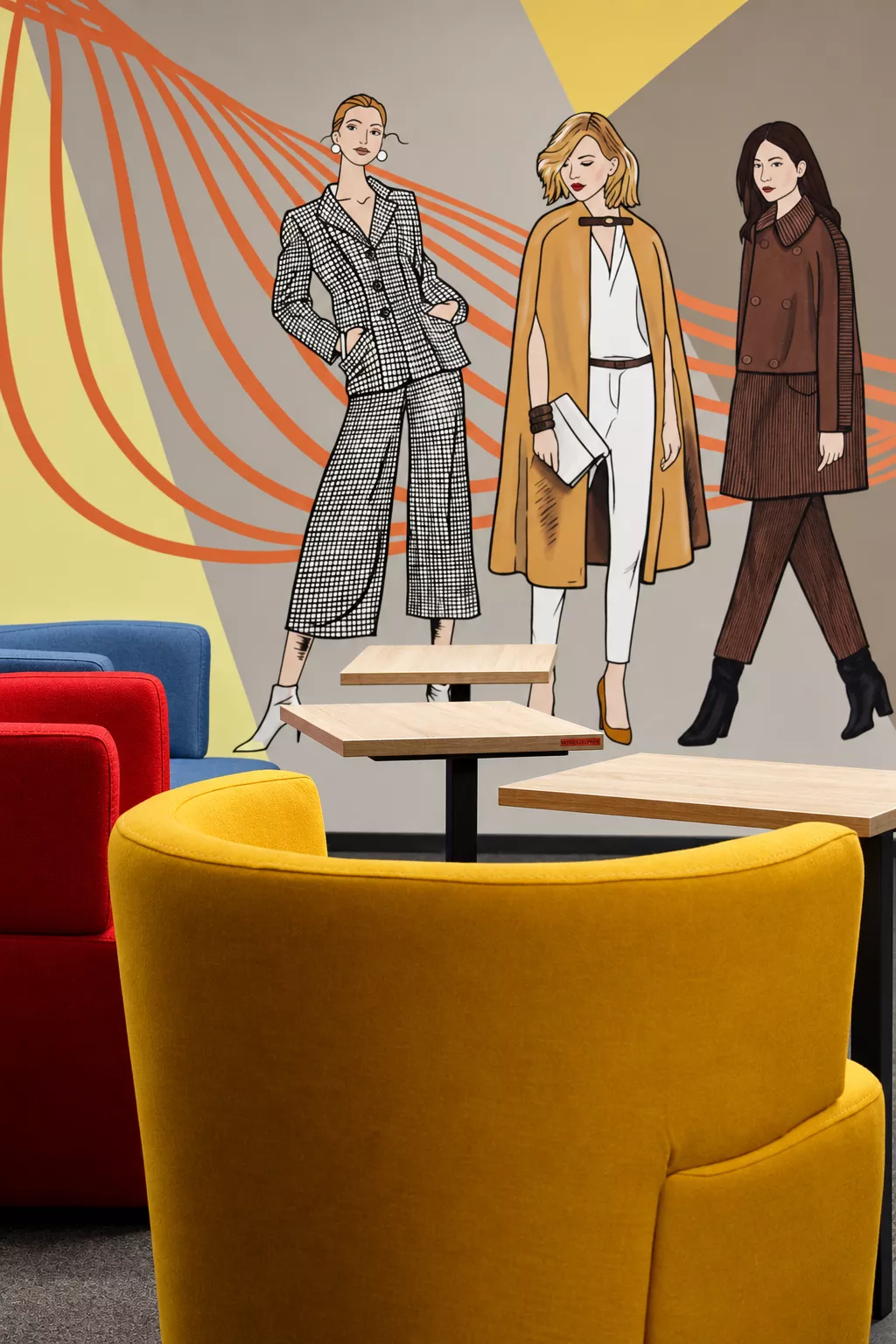 Design-oformlenie sten in ofise 932 m² for Otto