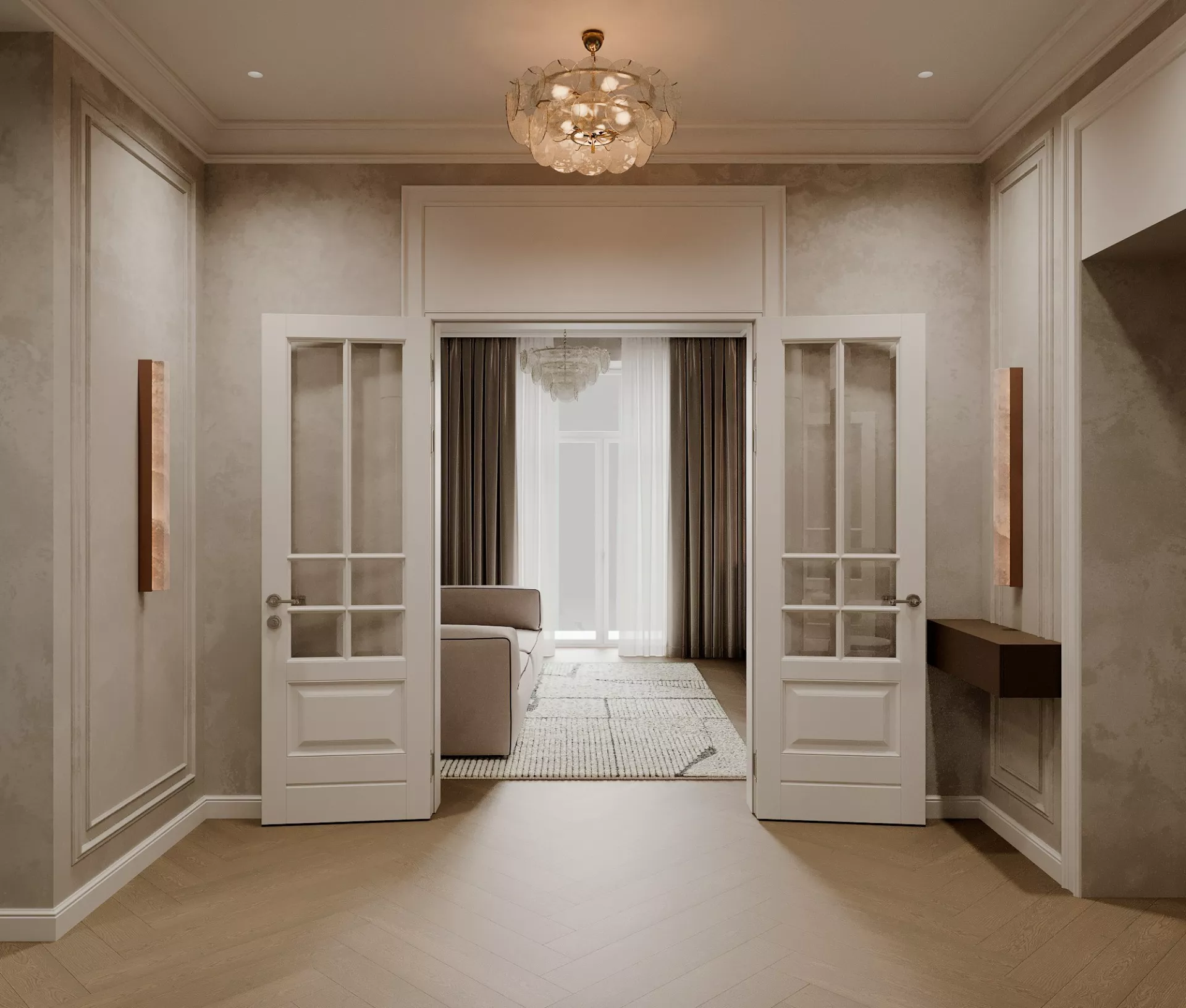 Apartment interior design in starom fonde 67m². Kutuzovskiy prospekt — Hallway