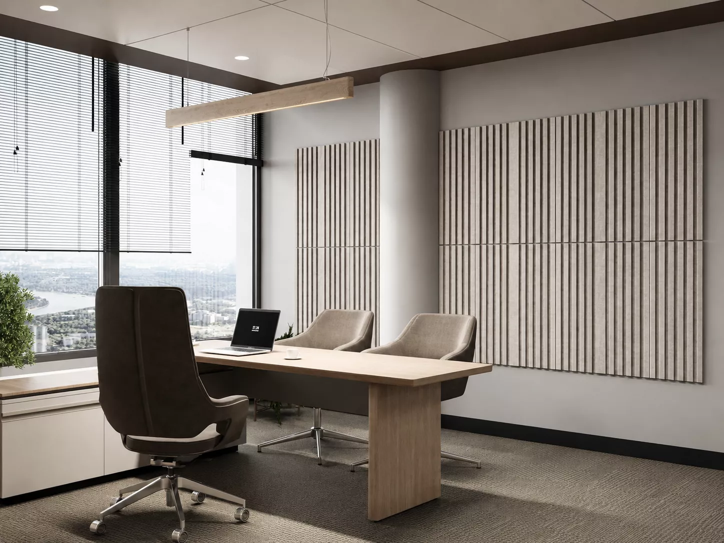 Office interior design 400 m² for Comptek — Offices