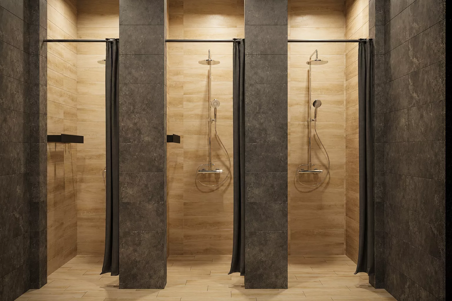 Interior design gostinitsy. Khostel and otdelnye nomera. 970 m² — Bathroom
