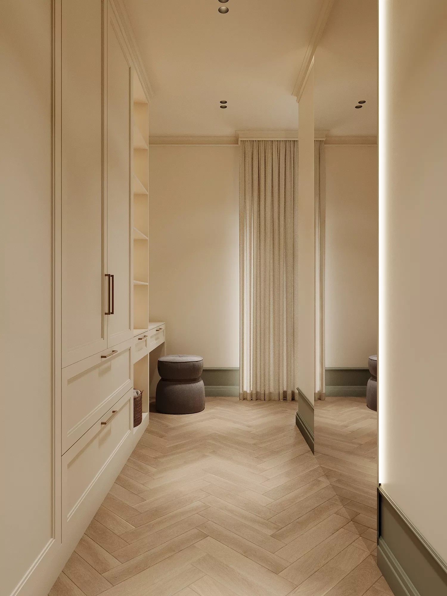 Apartment interior design 90 m² on maloy Filevskoy — Walk-in closet
