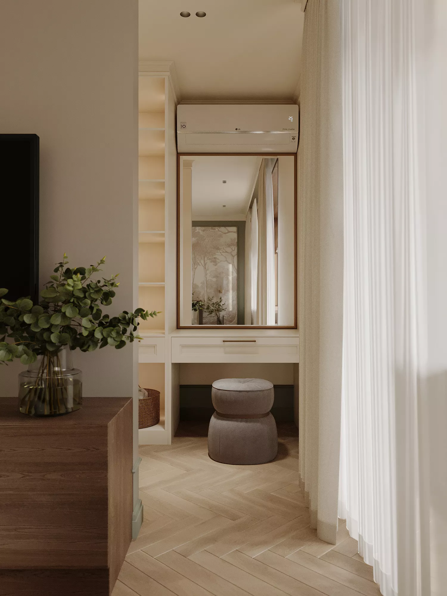 Apartment interior design 90 m² on maloy Filevskoy — Walk-in closet