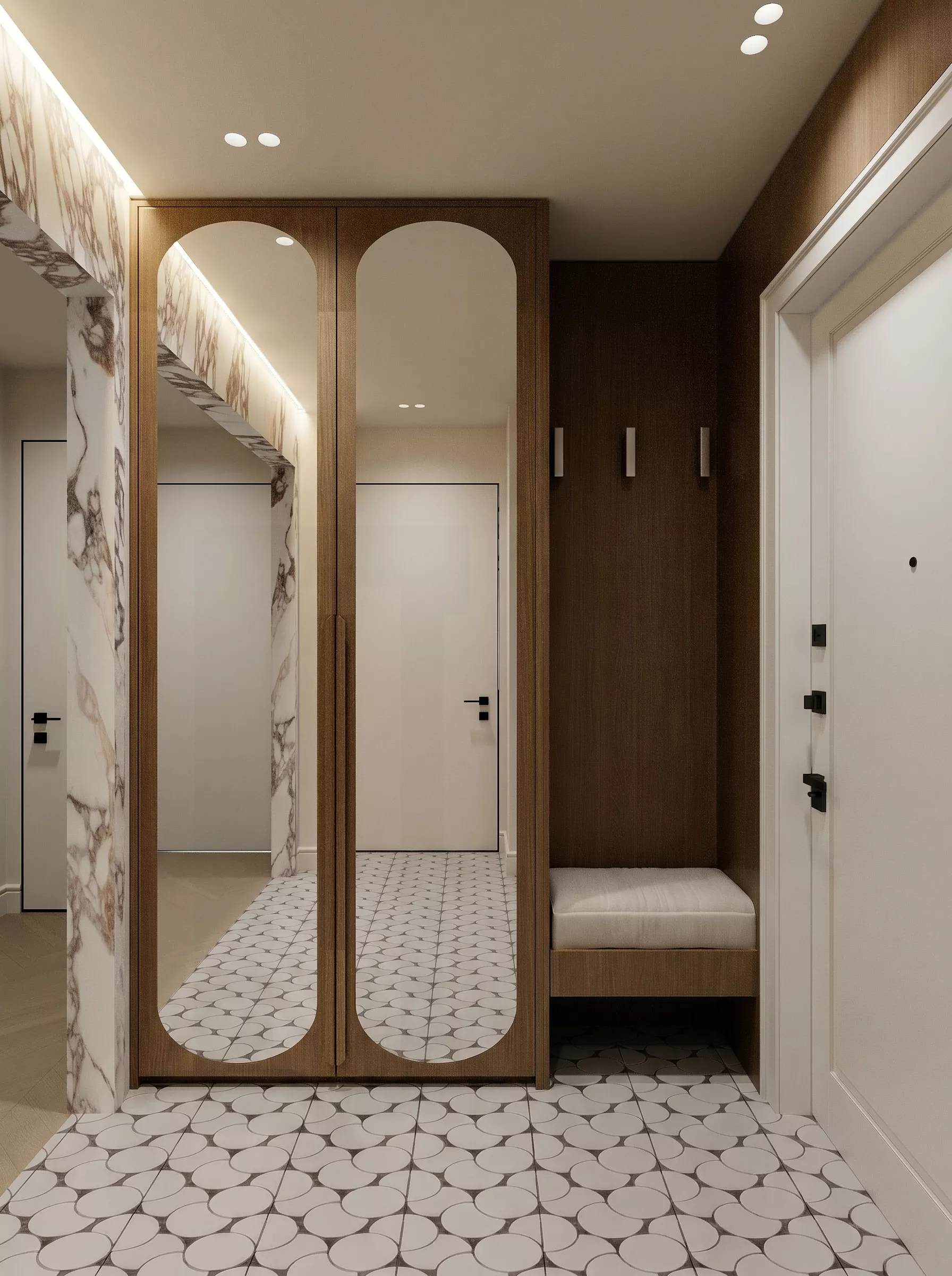 Apartment design project 62 m² RC Luchi — Hallway