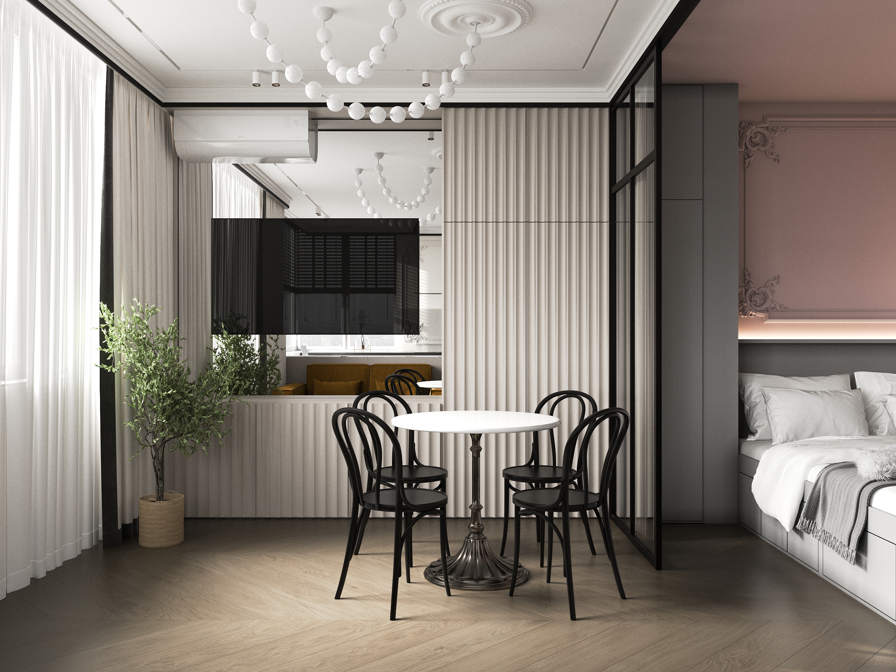 Дизайн-проект квартиры 40 м² ЖК Бригантина