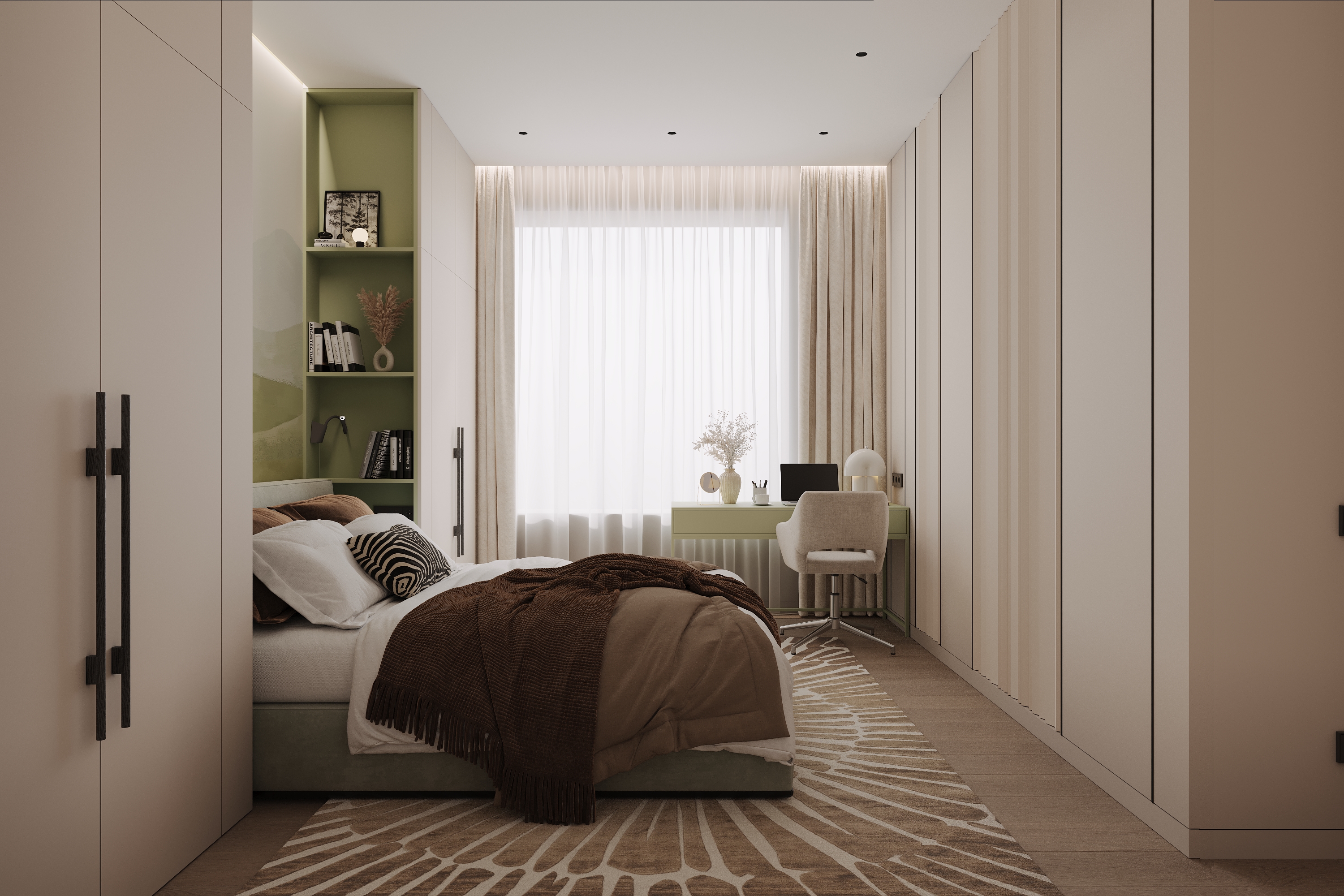 Design of an apartment of 85 m² in the Ostrov residential complex