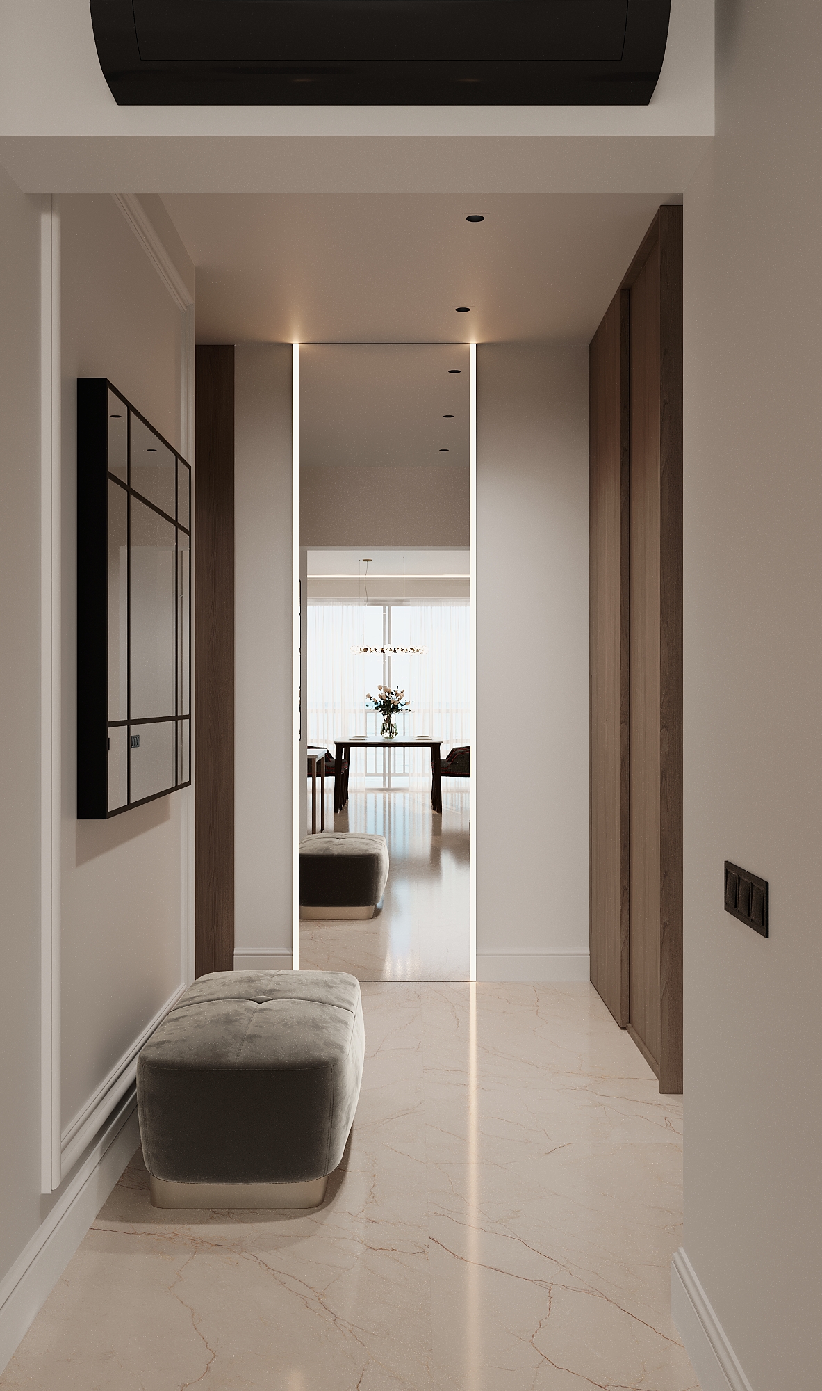 Design of a 120 m² apartment in Monaco
