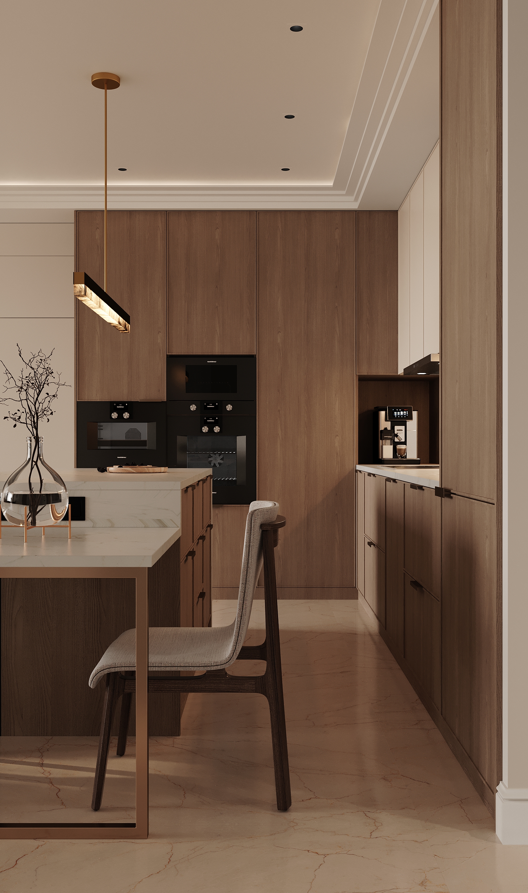 Design of a 120 m² apartment in Monaco