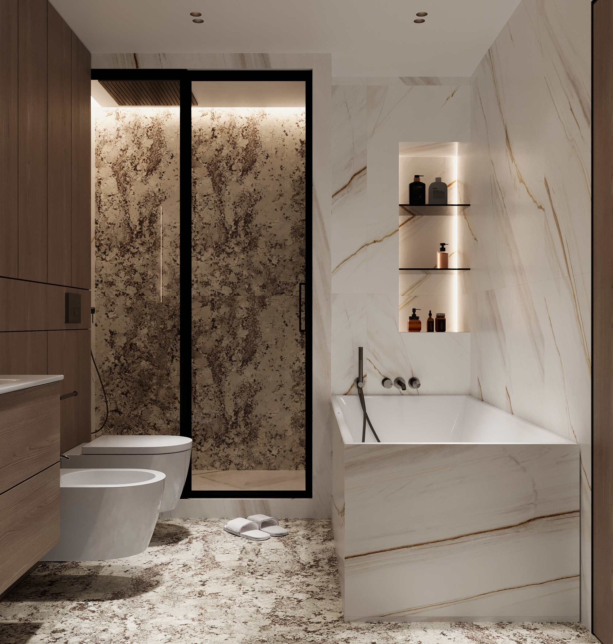 Design of a 120 m² apartment in Monaco