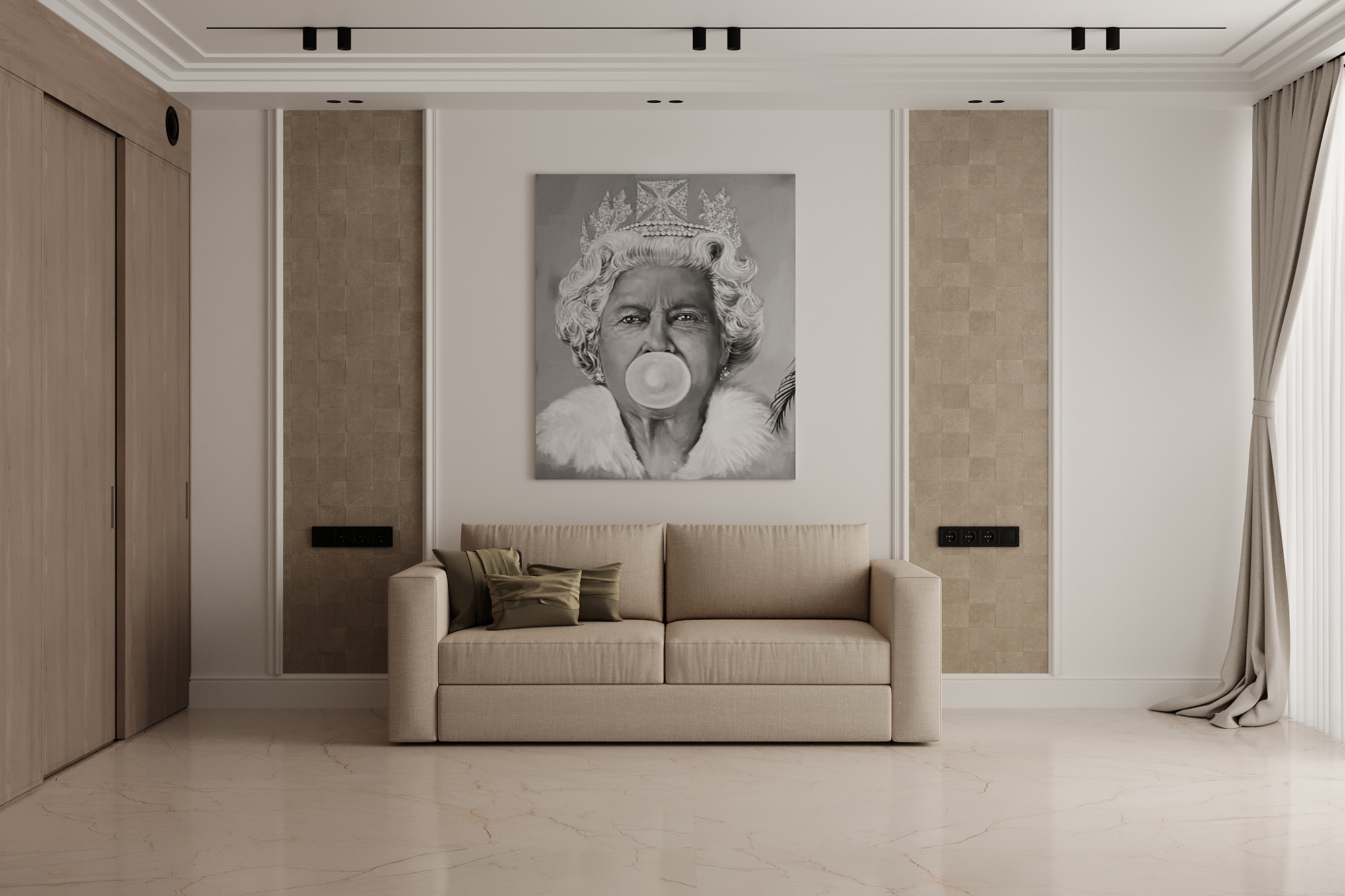Design of a 120 m² apartment in Monaco