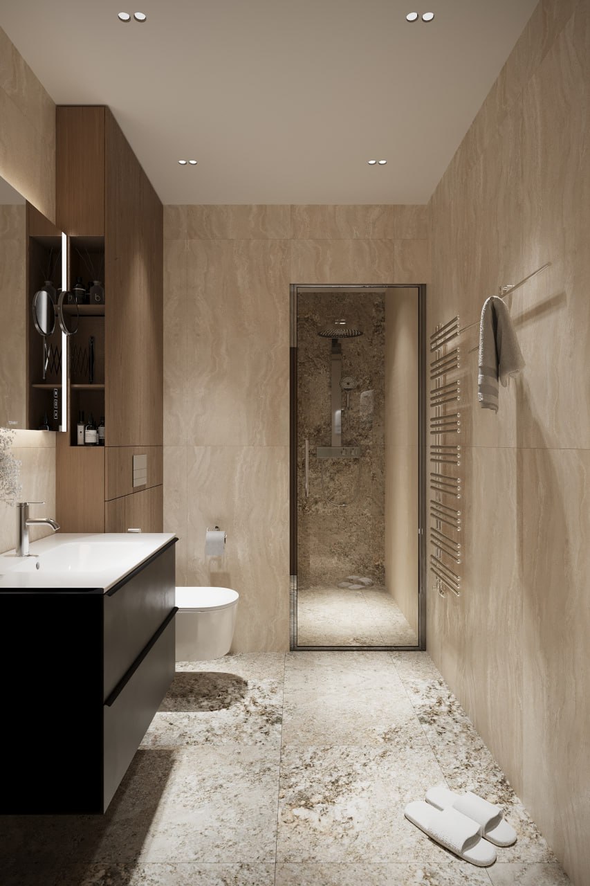 Design of a 120 m² apartment in Monaco