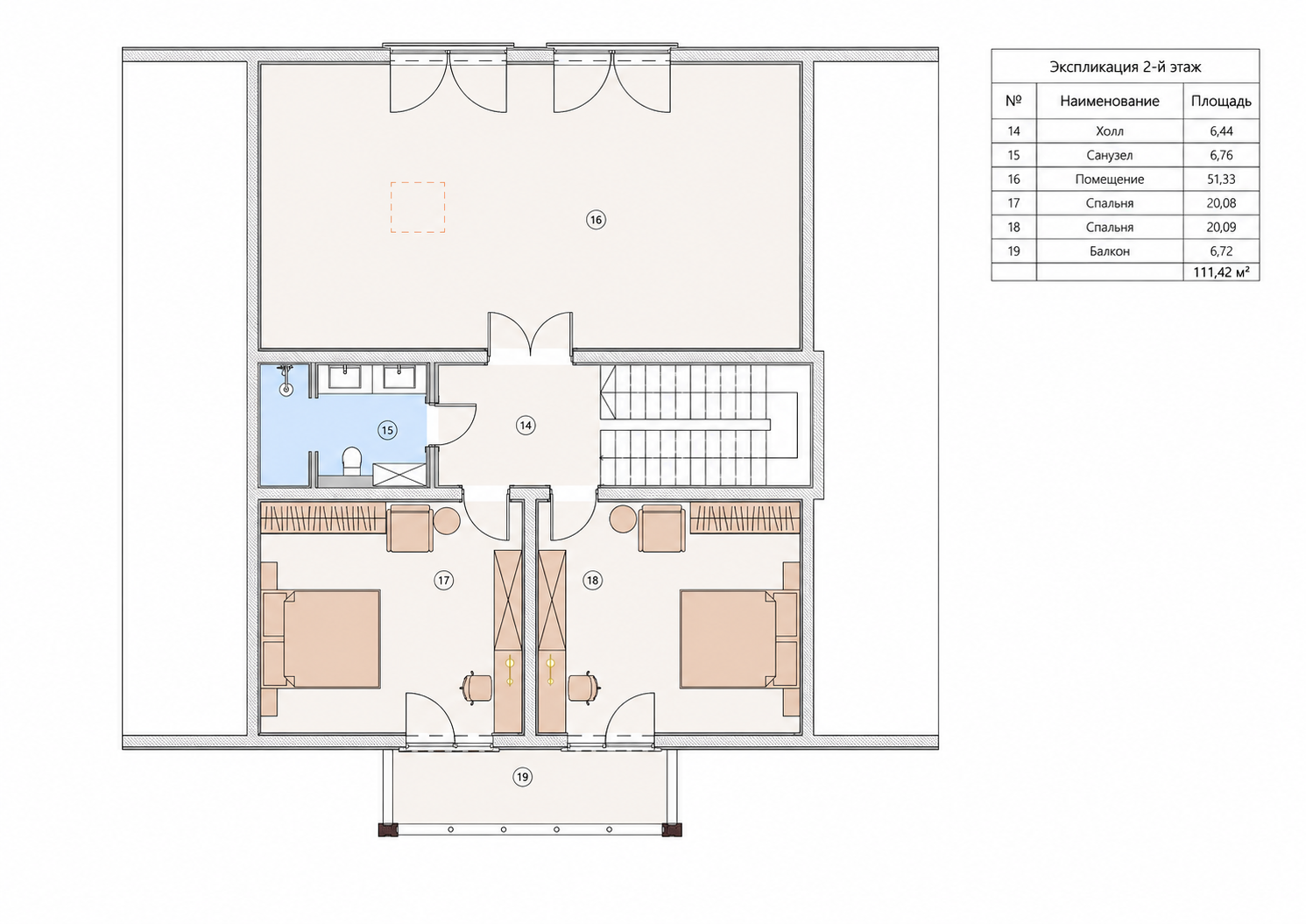 Интерьер коттеджа 320 м² в Завидово