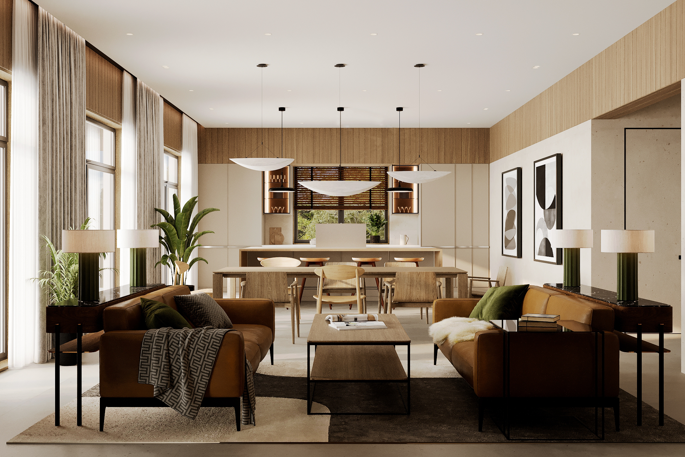 Интерьер коттеджа 320 м² в Завидово