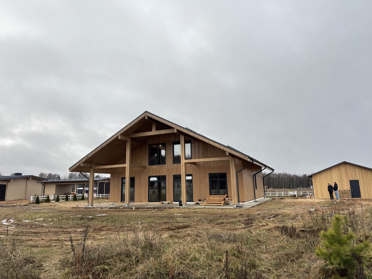 Design of the facade of a 320 m² cottage in Zavdovo