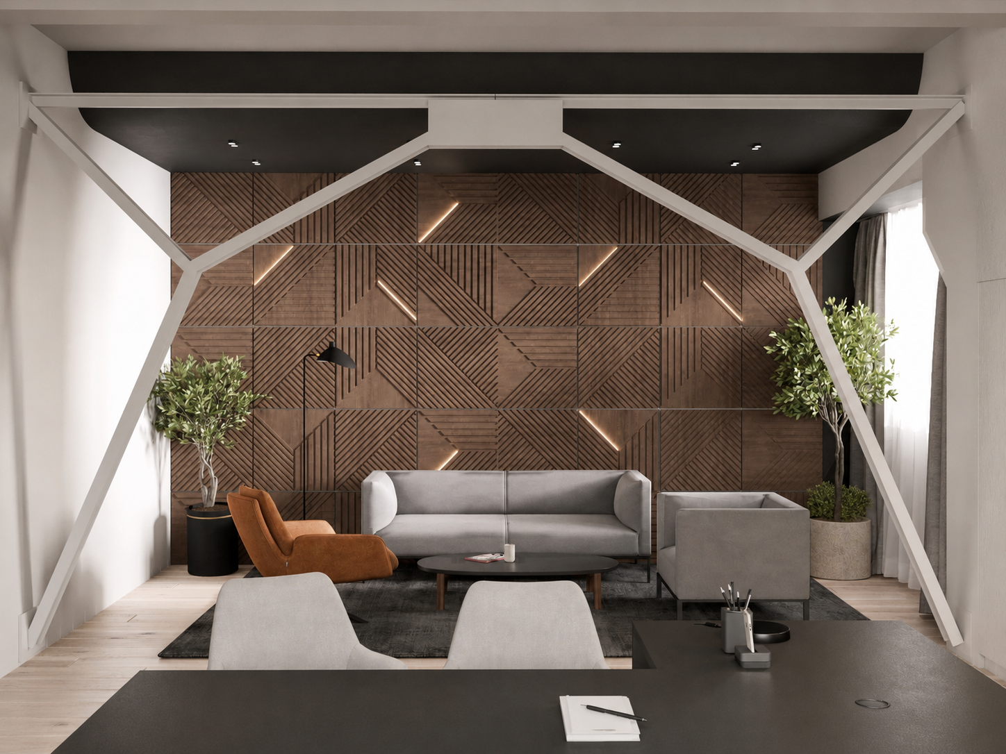Дизайн офиса 270 м² производственной компании Химик