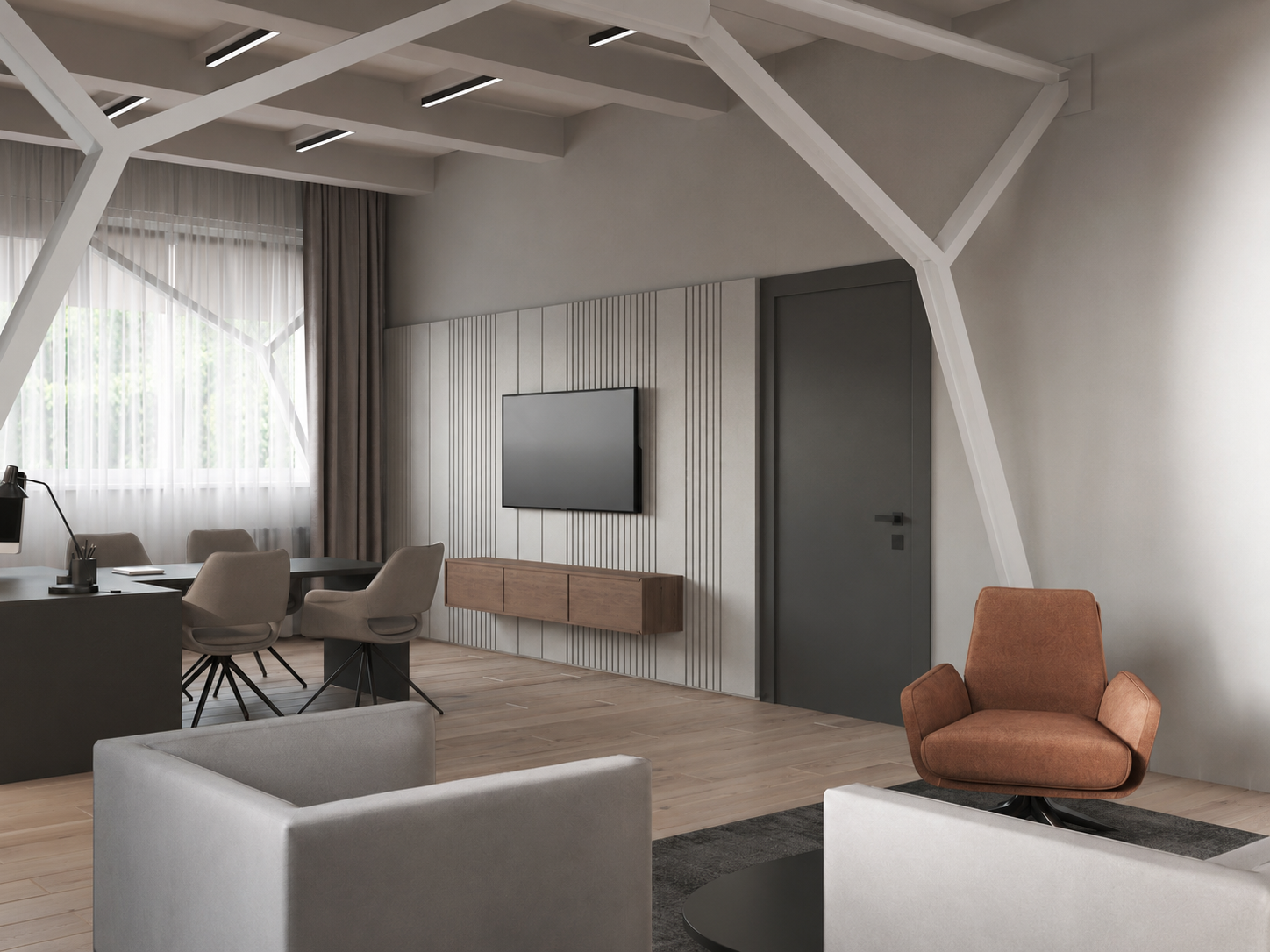 Дизайн офиса 270 м² производственной компании Химик
