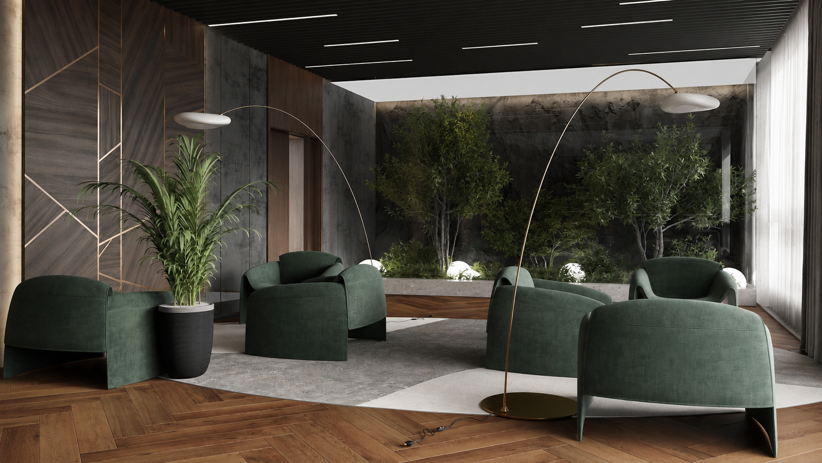 The design of the bar  130 m² in the hotel and restaurant complex of LLC "Ural cliff"