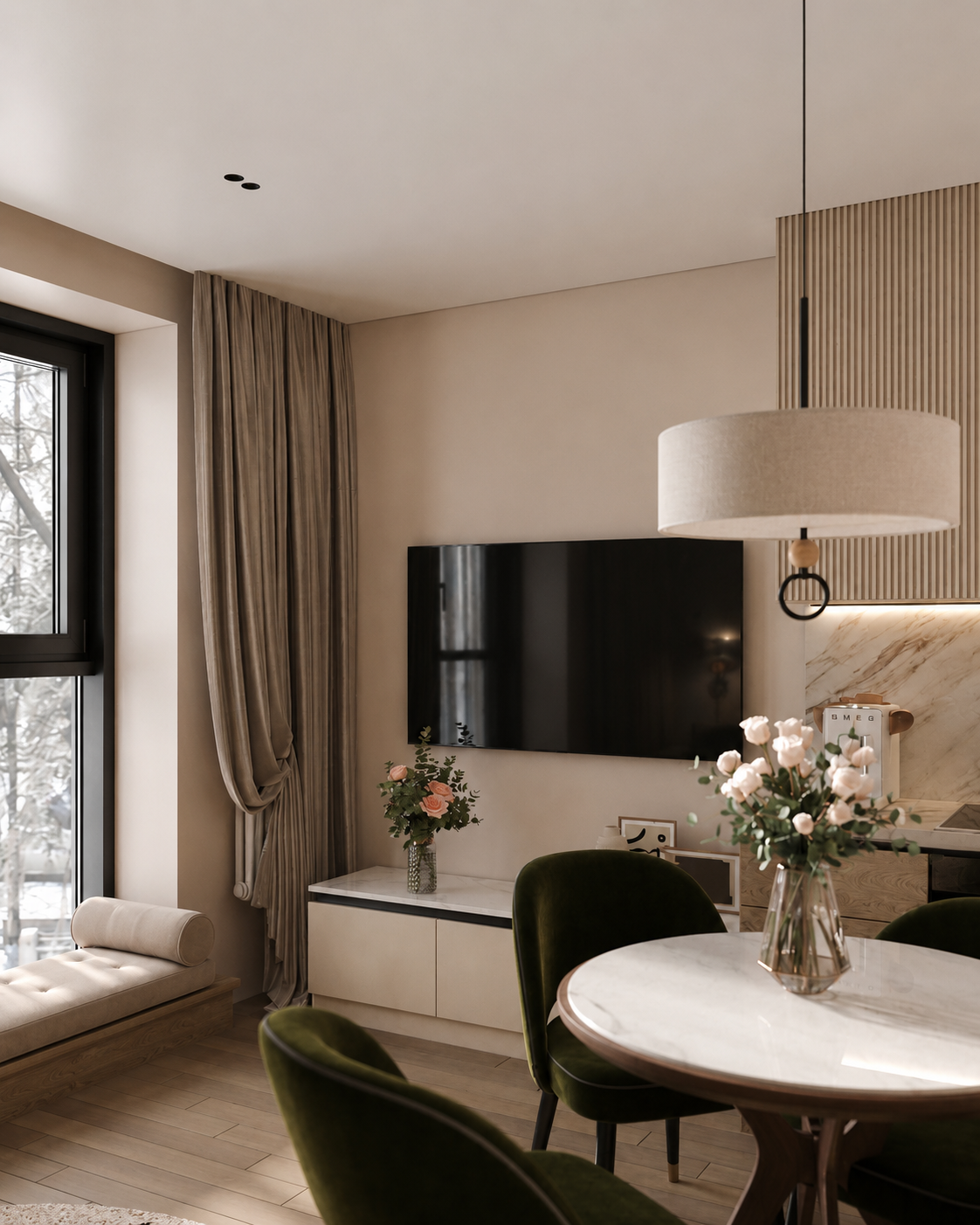 Дизайн квартиры 40м² в Саранске