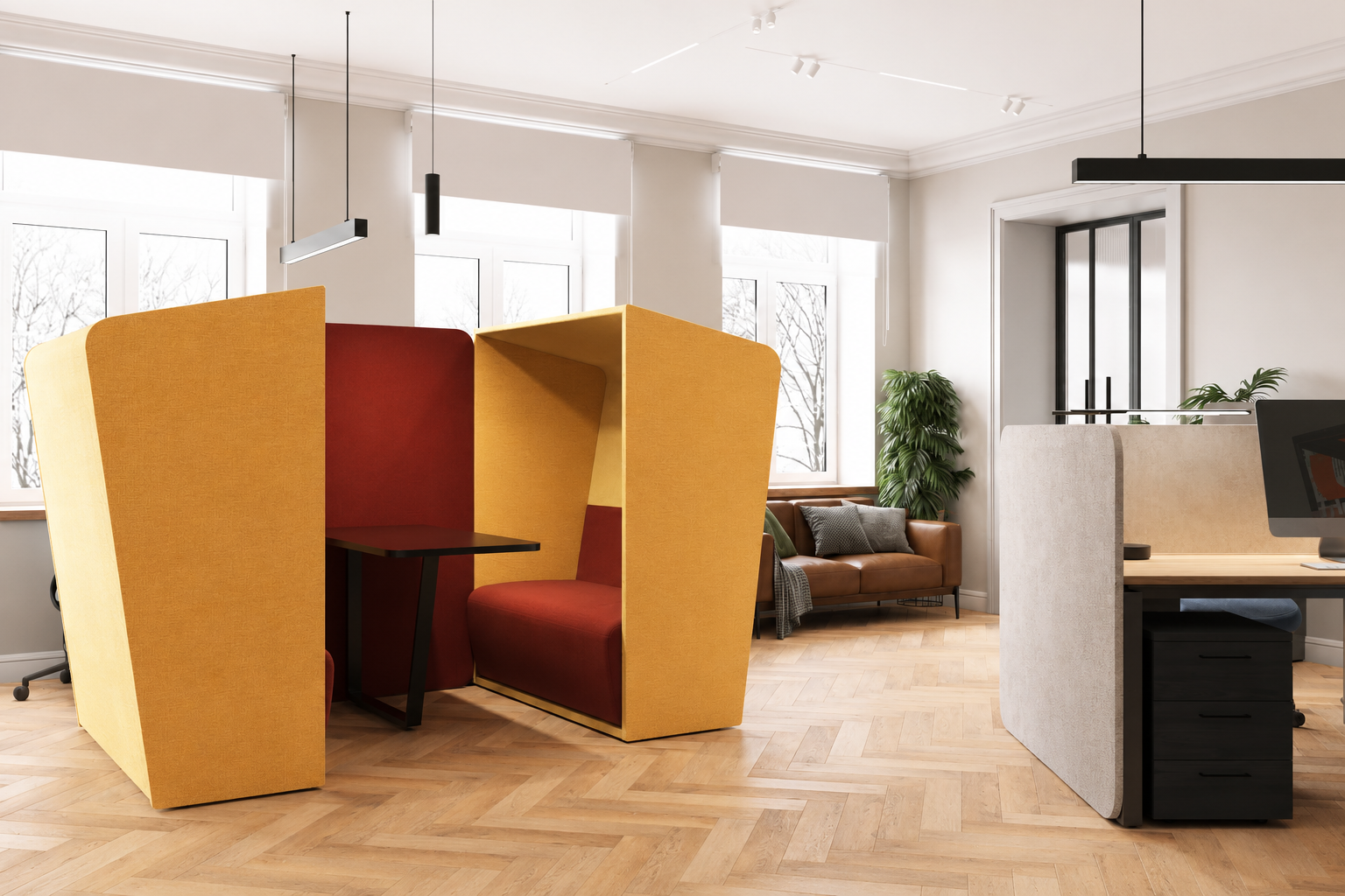 130m² office design for Group Star Production