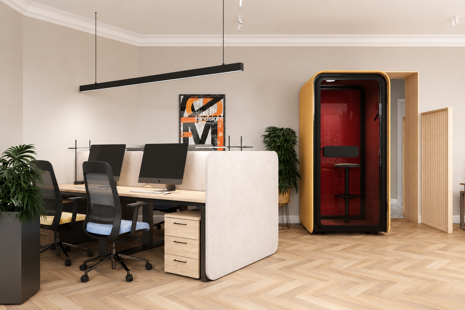 130m² office design for Group Star Production