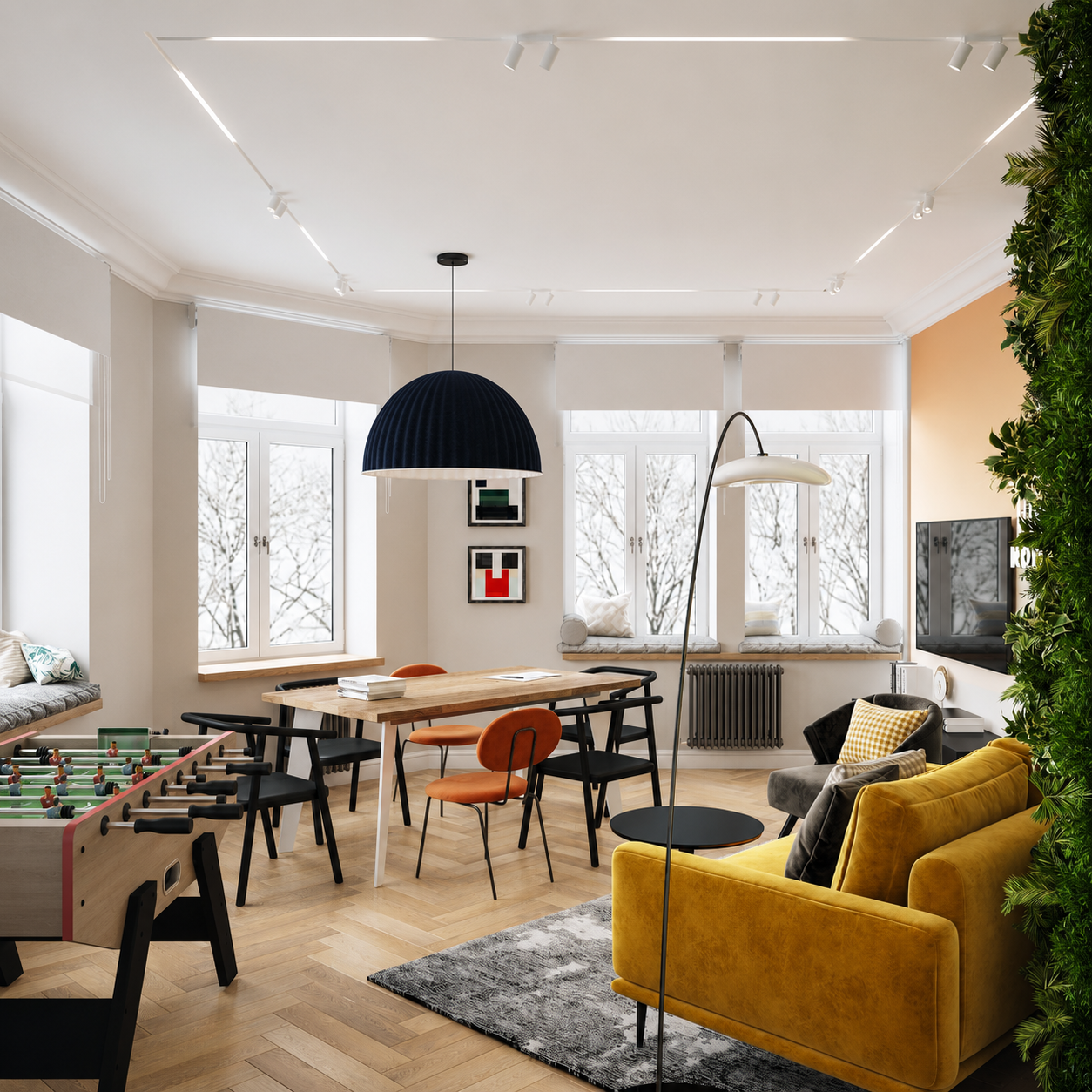 130m² office design for Group Star Production