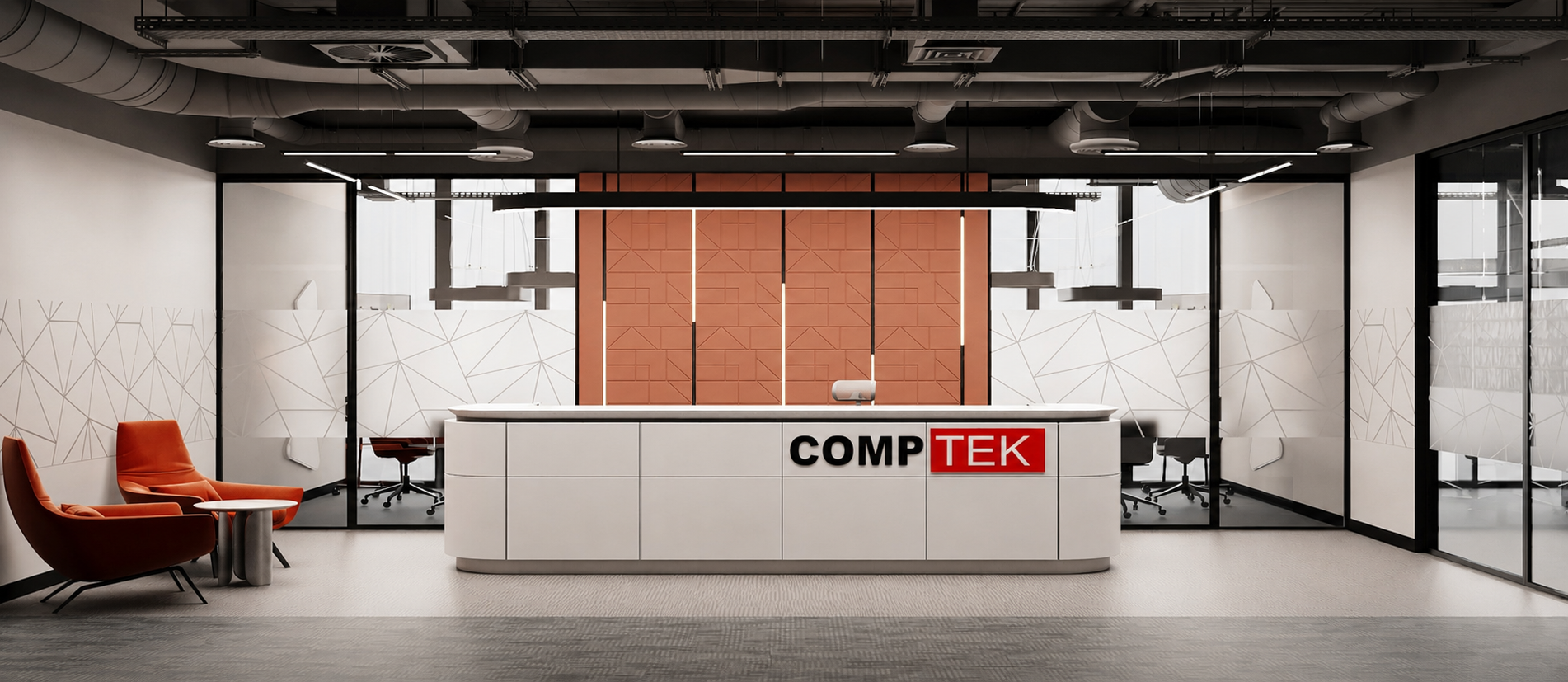 Дизайн офиса  400 м² для компании Comptek — Москва