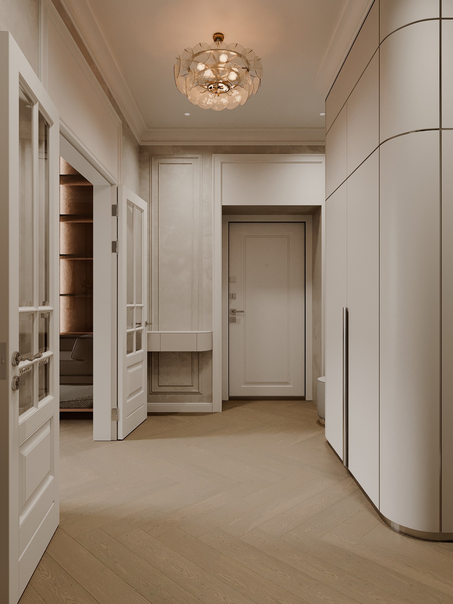 Apartment interior design in starom fonde 67m². Kutuzovskiy prospekt — Hallway