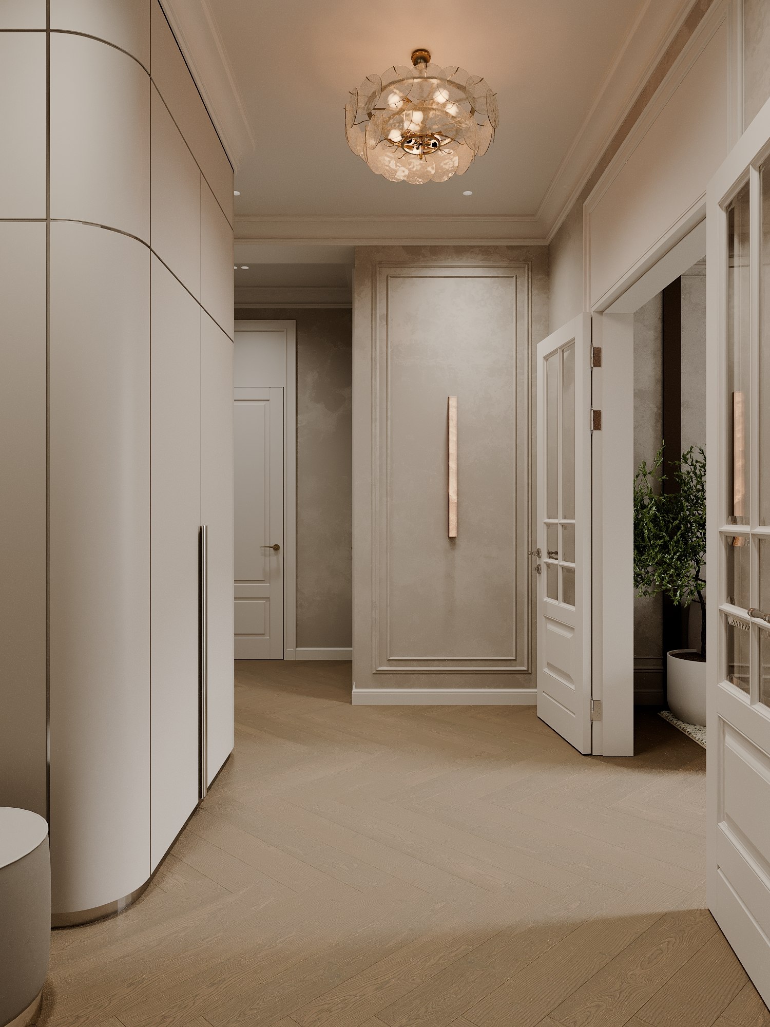 Apartment interior design in starom fonde 67m². Kutuzovskiy prospekt — Hallway
