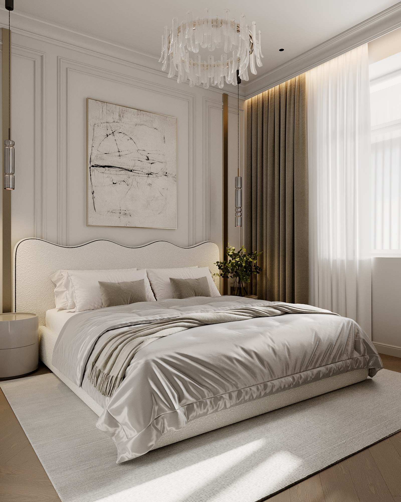 Apartment interior design in starom fonde 67m². Kutuzovskiy prospekt — Bedroom