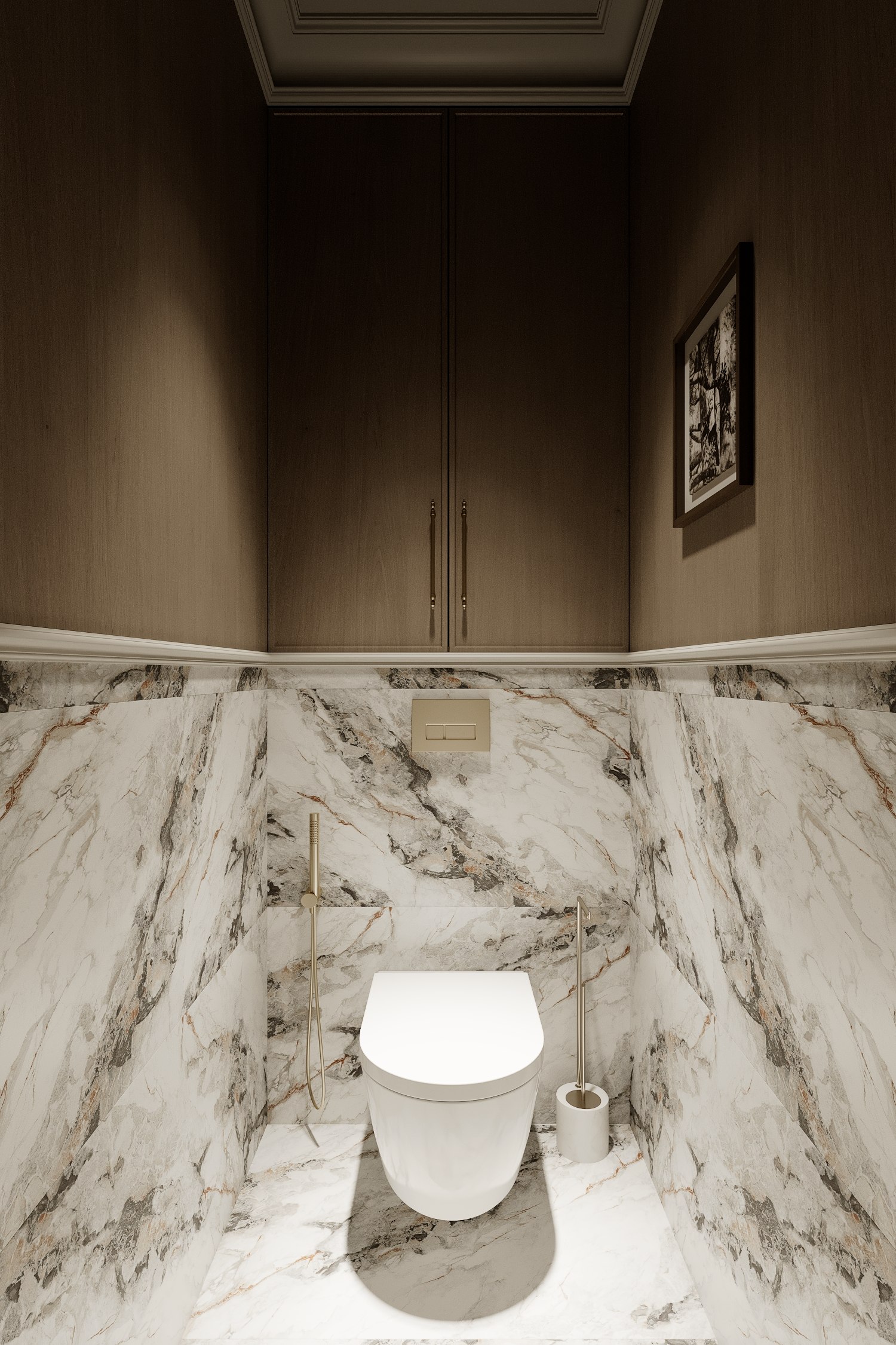 Apartment interior design in starom fonde 67m². Kutuzovskiy prospekt — Bathroom