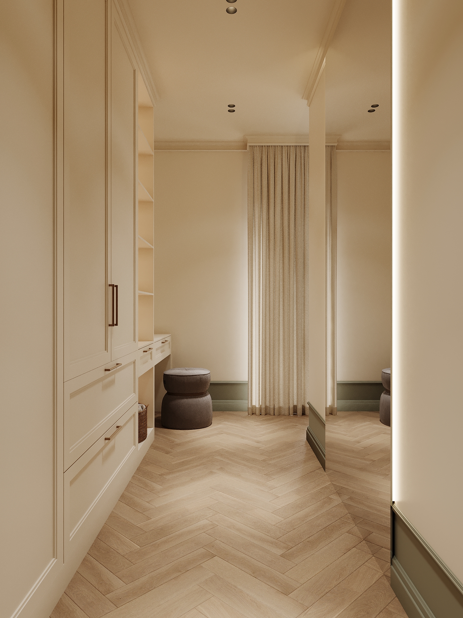 Apartment interior design 90 m² on maloy Filevskoy — Walk-in closet