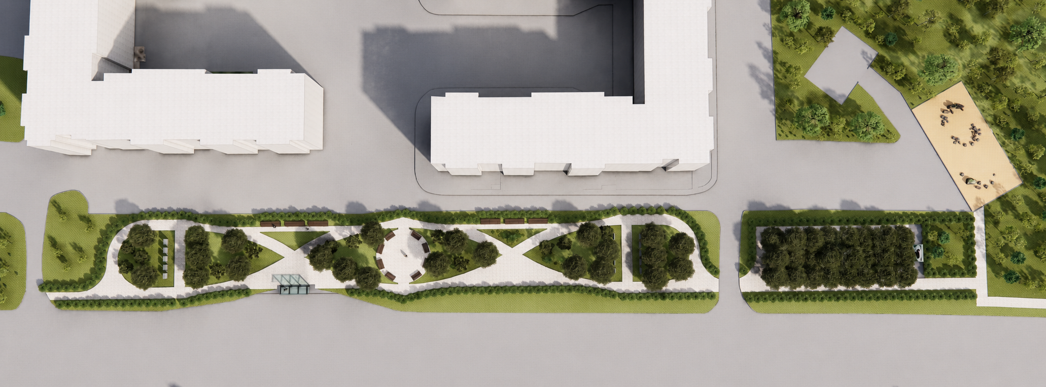 Floor plan — Improvement of the park area. Small architectural forms