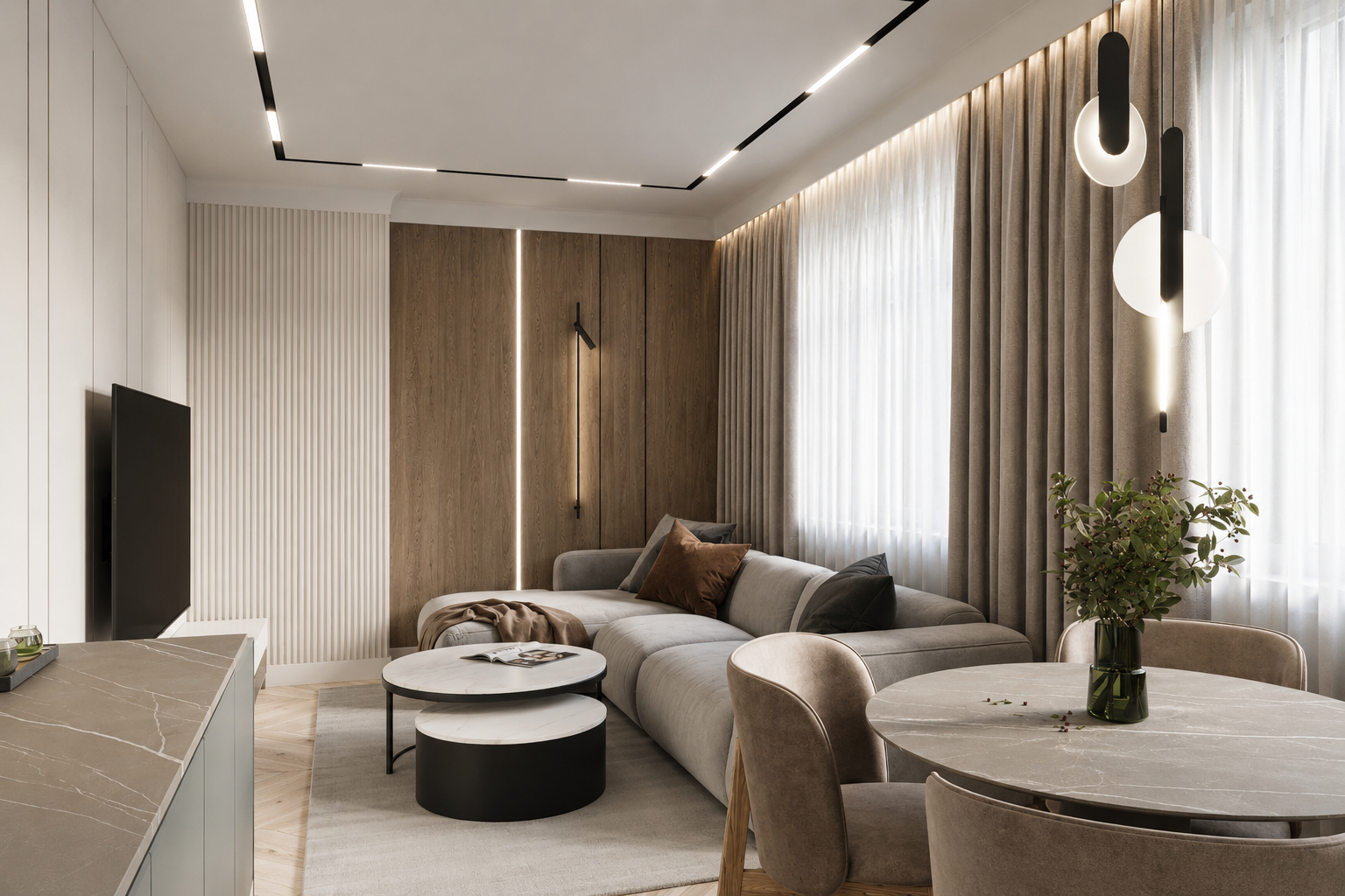 Room "Comfort" in the hotel and restaurant complex of LLC "Ural Cliff" — Living room