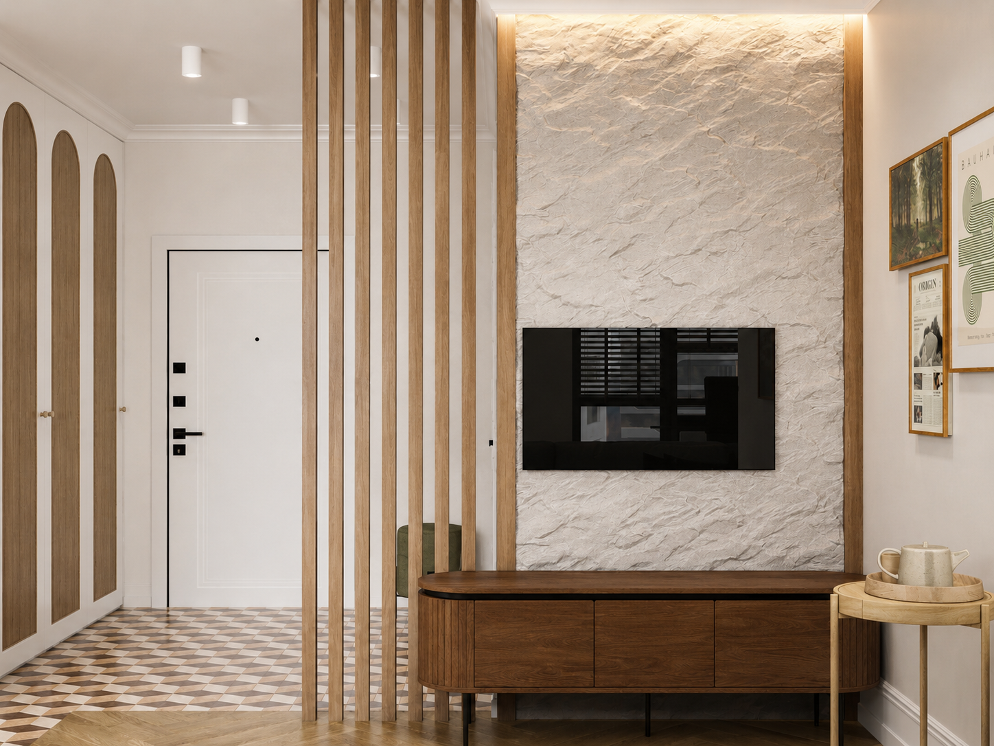 Apartment design project 41 m² — Kitchen-living