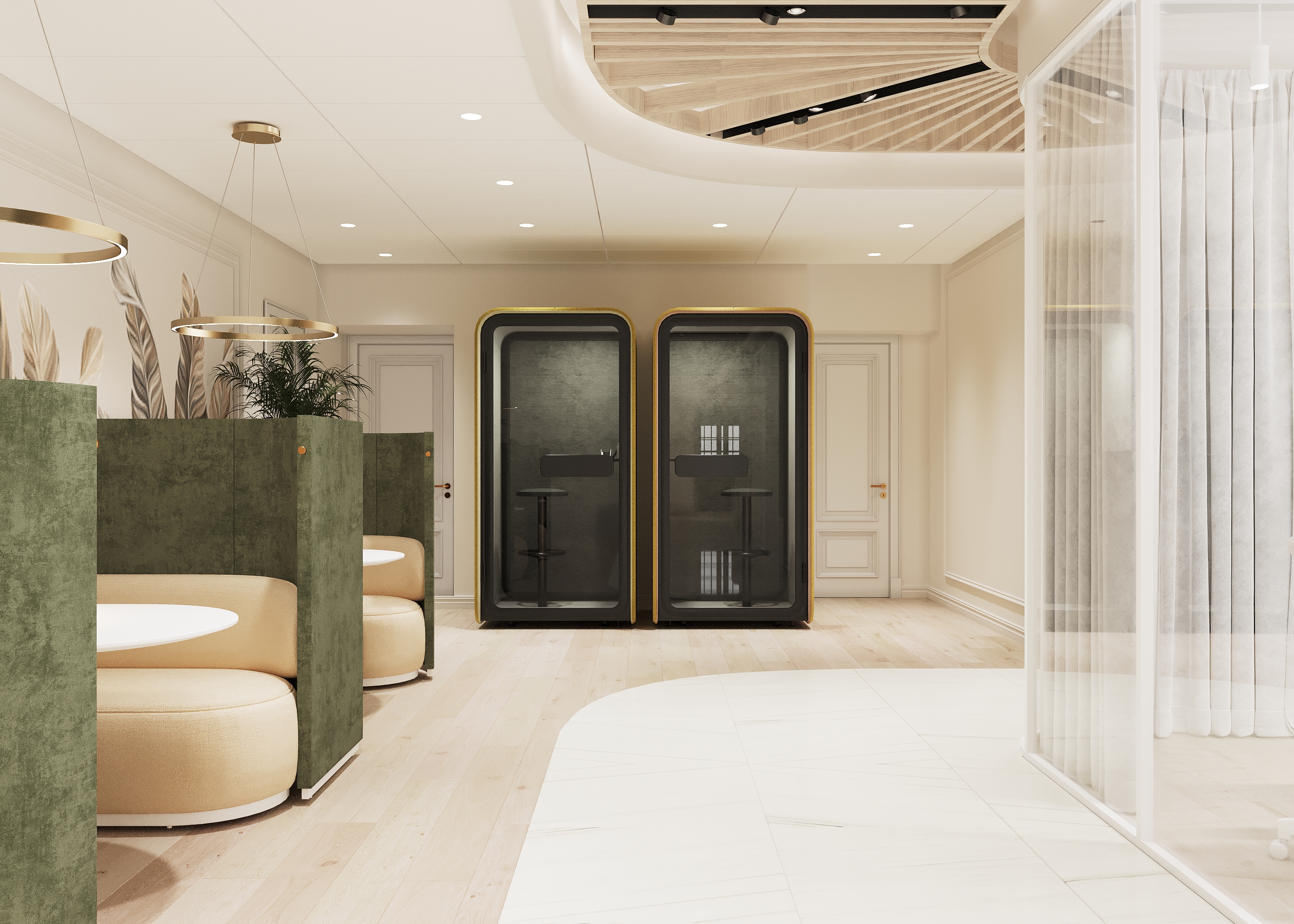 Office interior design in osobnyake 1142 m² — Reception