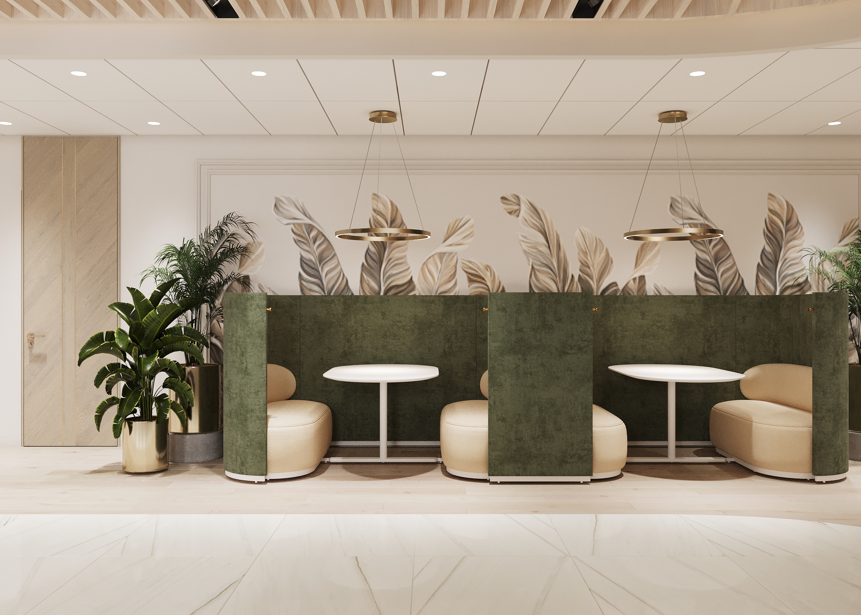 Office interior design in osobnyake 1142 m² — Reception