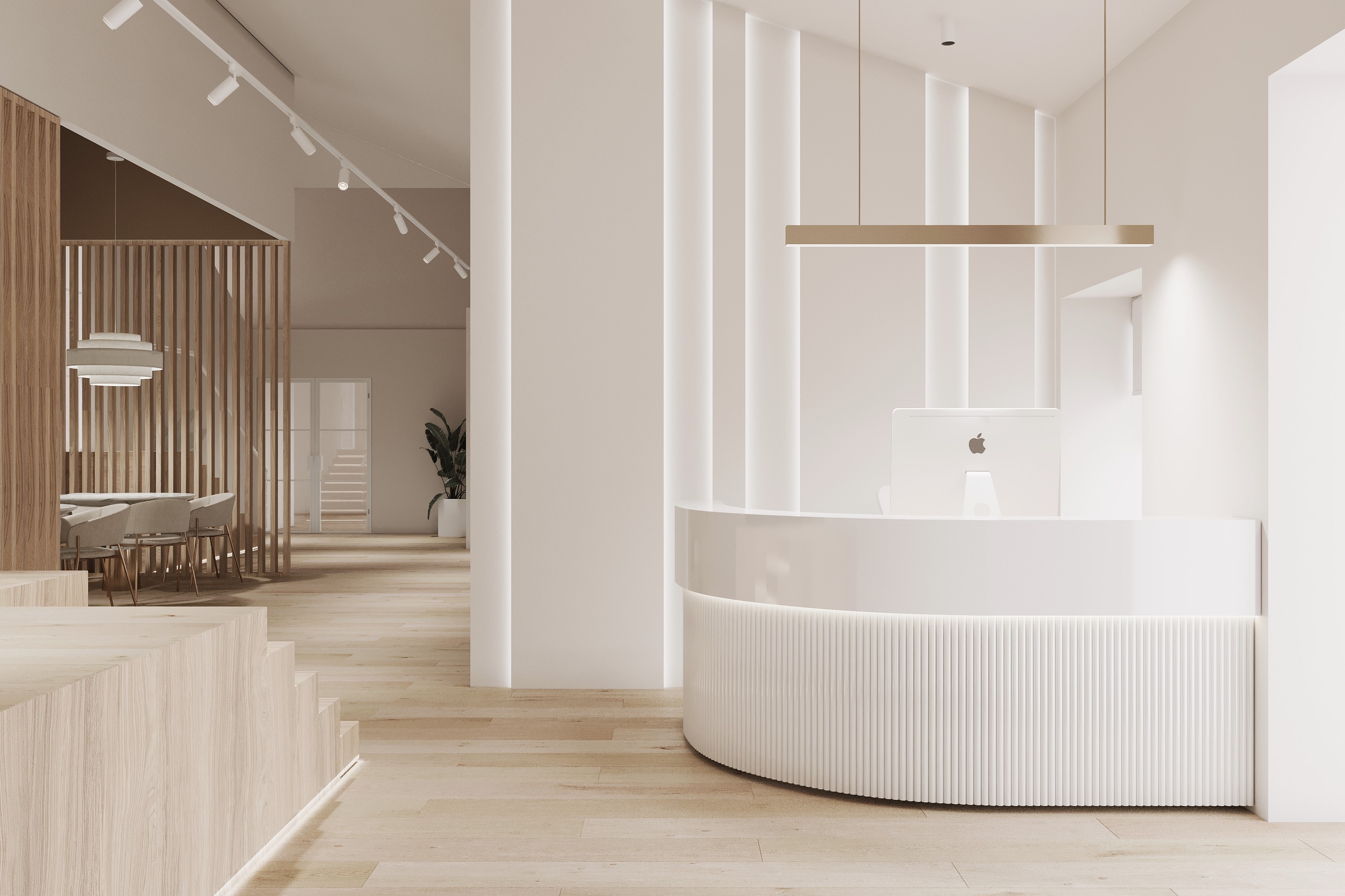 Office interior design in osobnyake 1142 m² — Reception