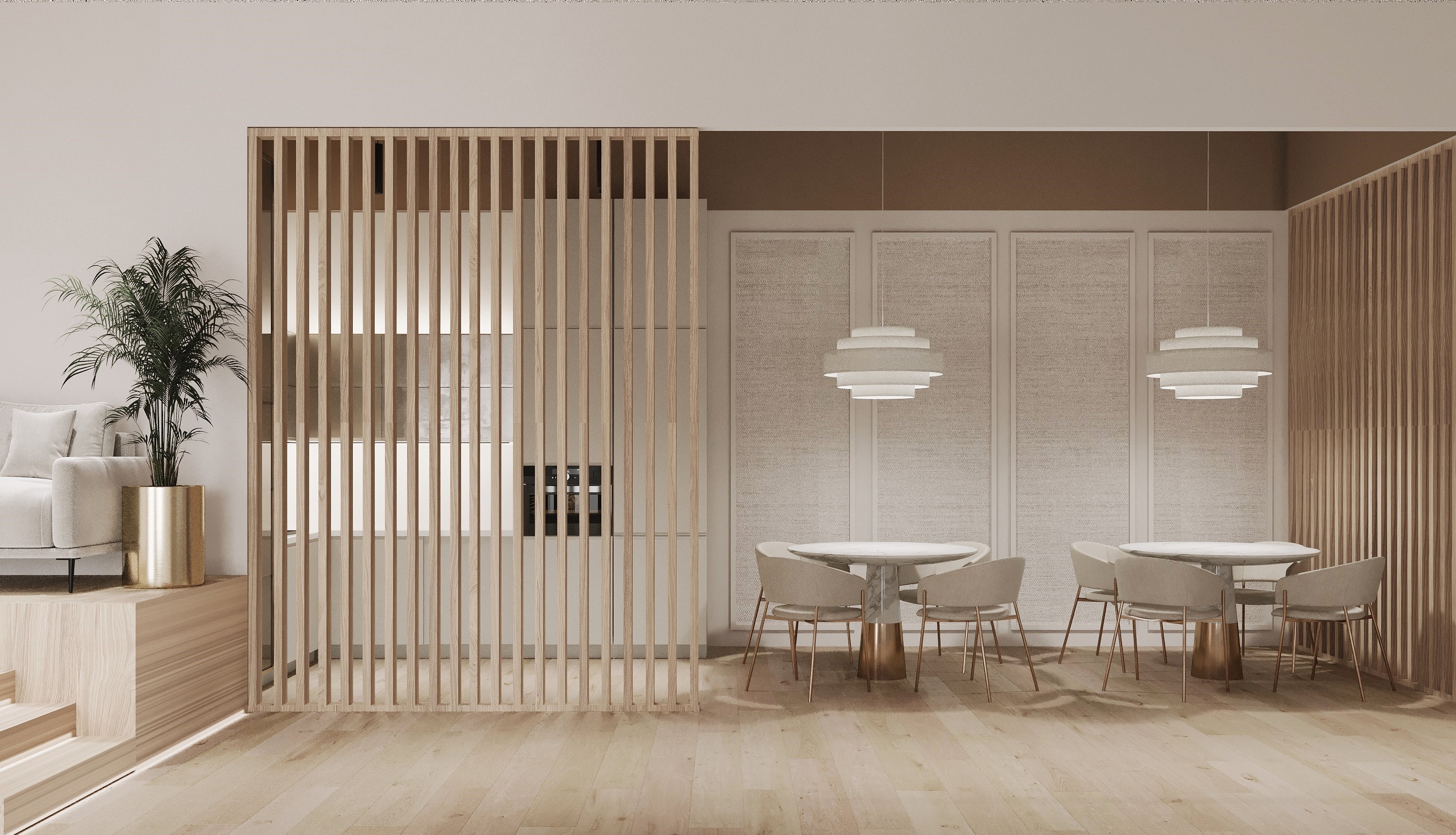 Office interior design in osobnyake 1142 m² — Kitchen