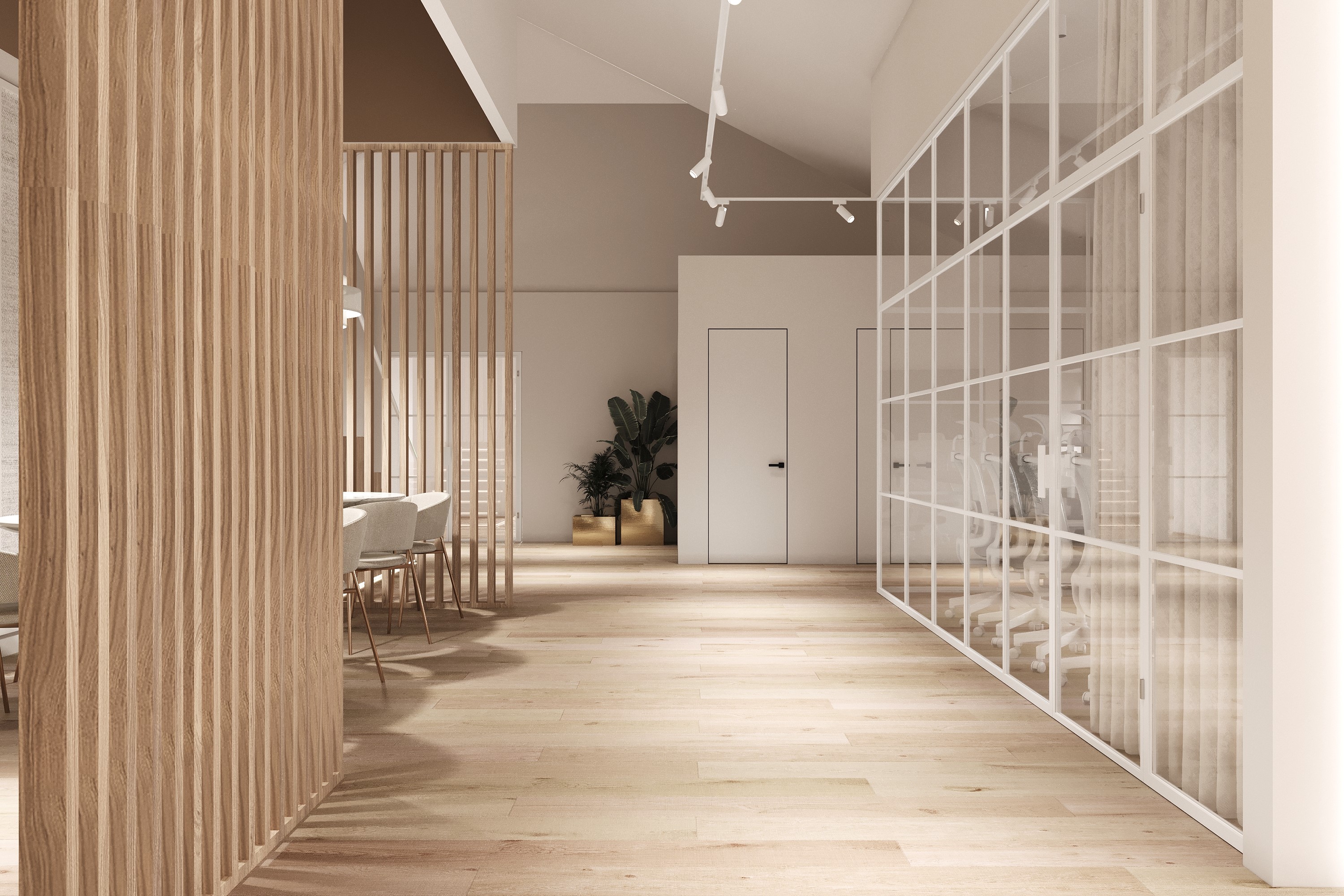 Office interior design in osobnyake 1142 m² — Kitchen