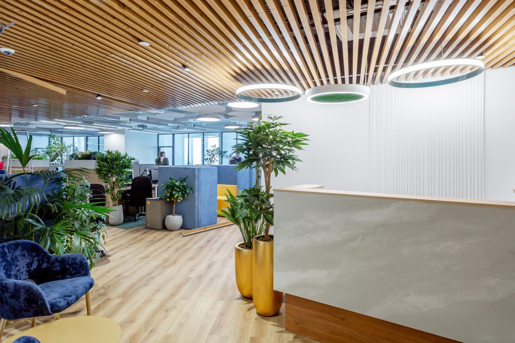 Office interior design in Bashne Federatsii 630 m² — Reception